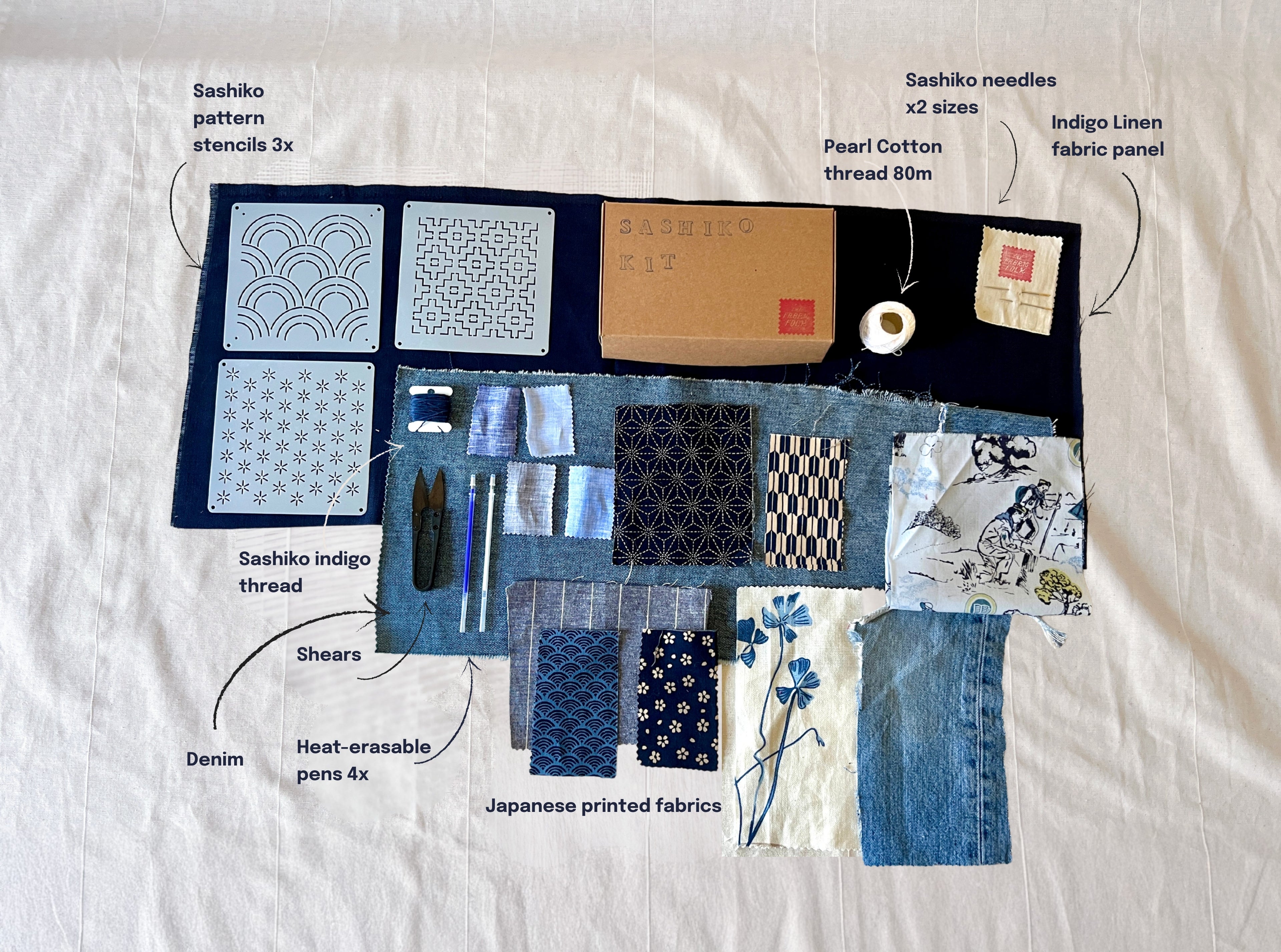 The Sashiko Practitioner Kit — 25 piece set