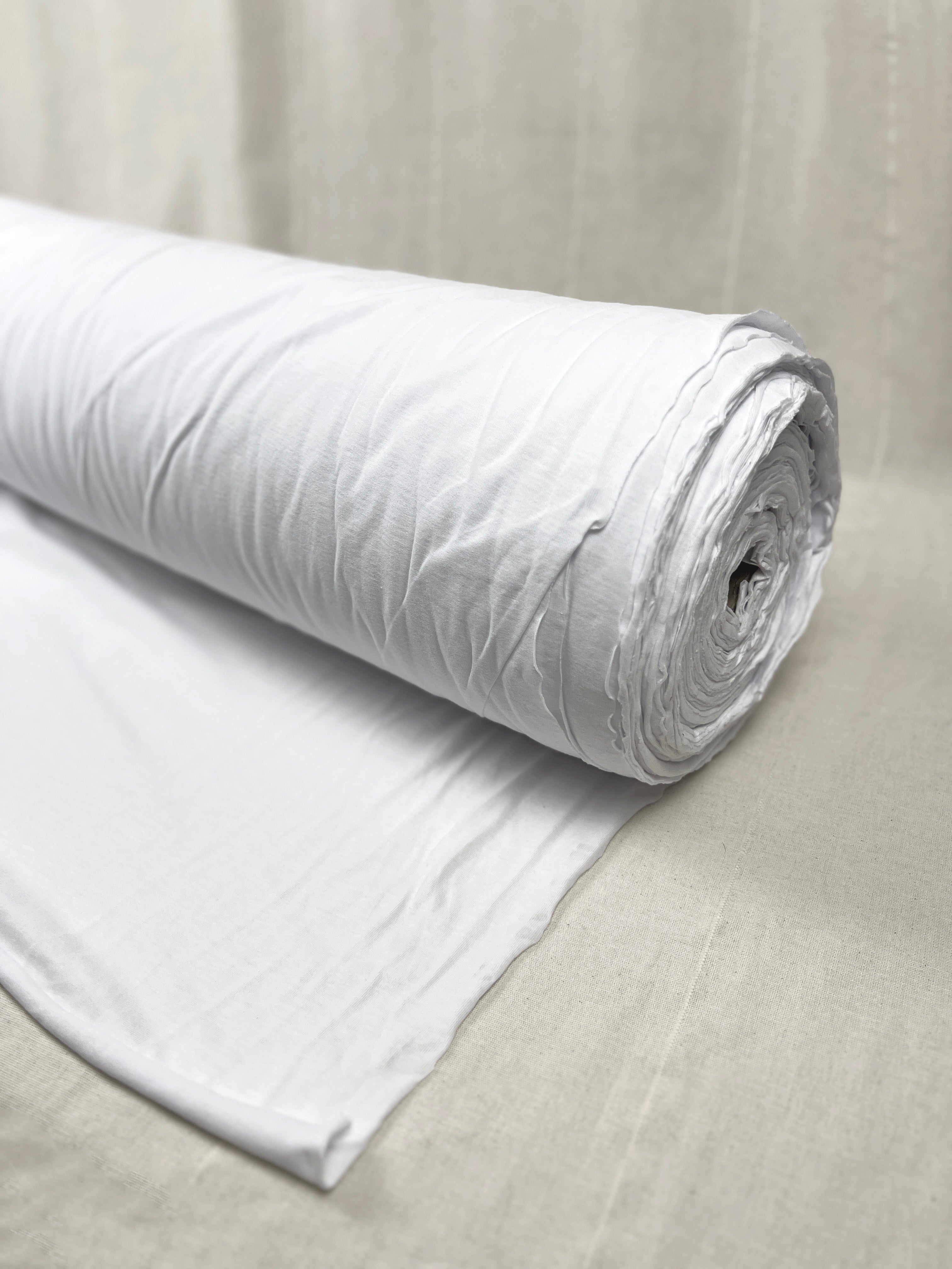 White Organic Cotton Jersey Fabric – GOTS Certified