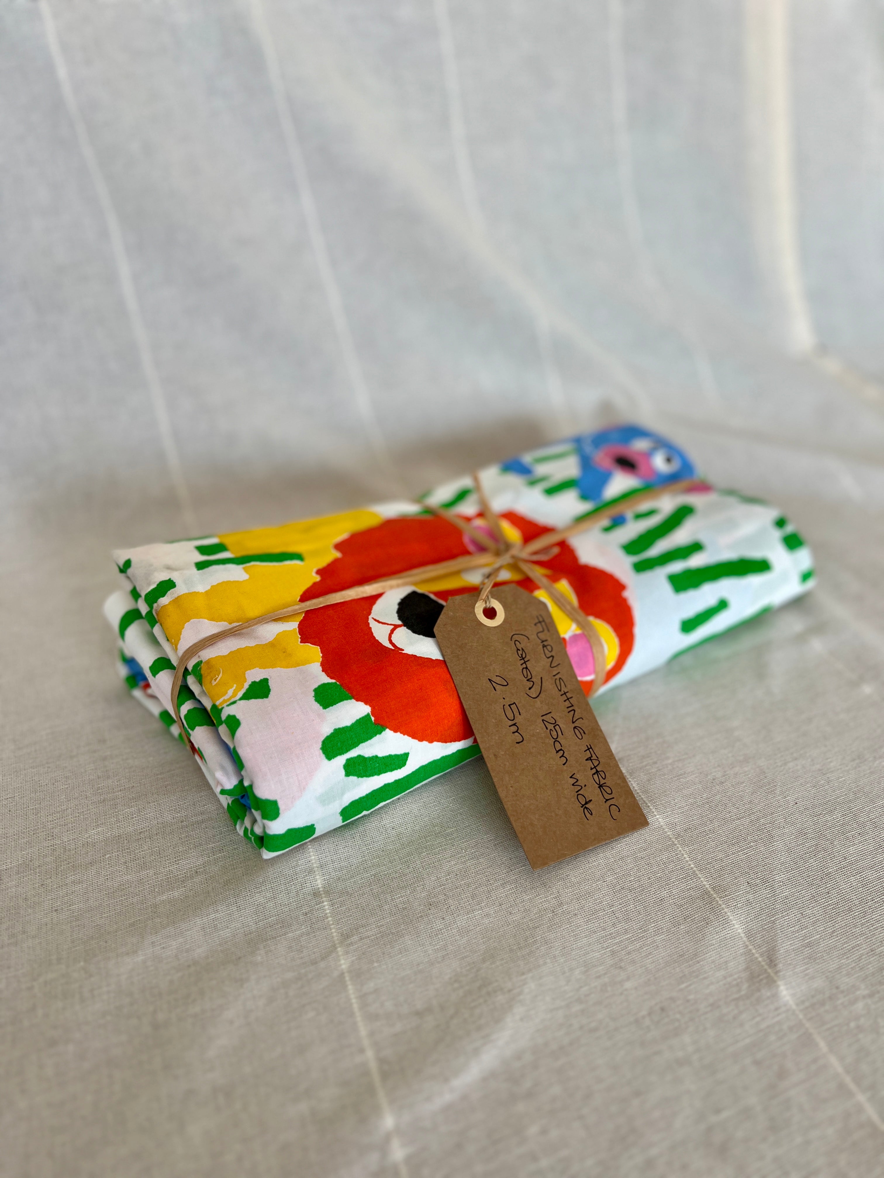 Animals Kids Print Furnishing Cotton Fabric - Kids Room - 2.5m x 1.25m