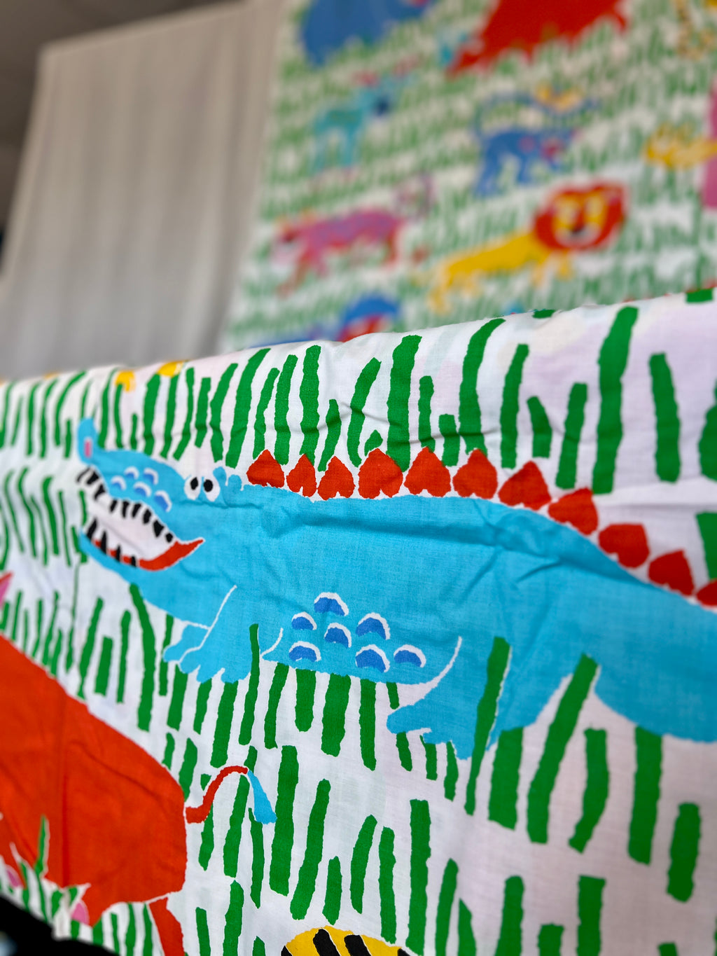 Animals Kids Print Furnishing Cotton Fabric - Kids Room - 2.5m x 1.25m