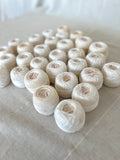 32 White & Ecru Coats Crochet Yarn Balls #60 - Embroidery & Lace-making Bundle