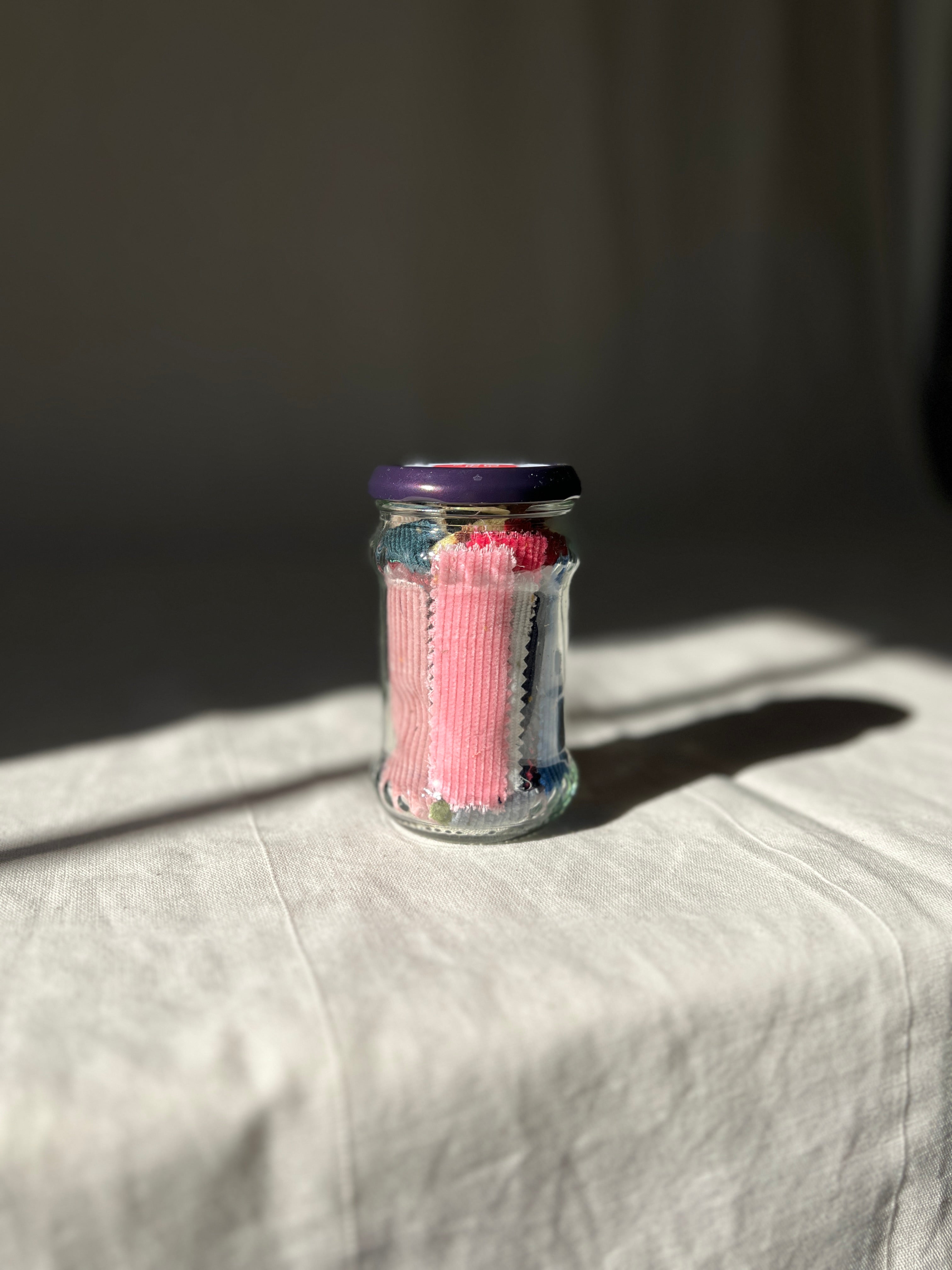 72 Piece Play Patch Jar - 100% Cotton Corduroy Fabric Pieces