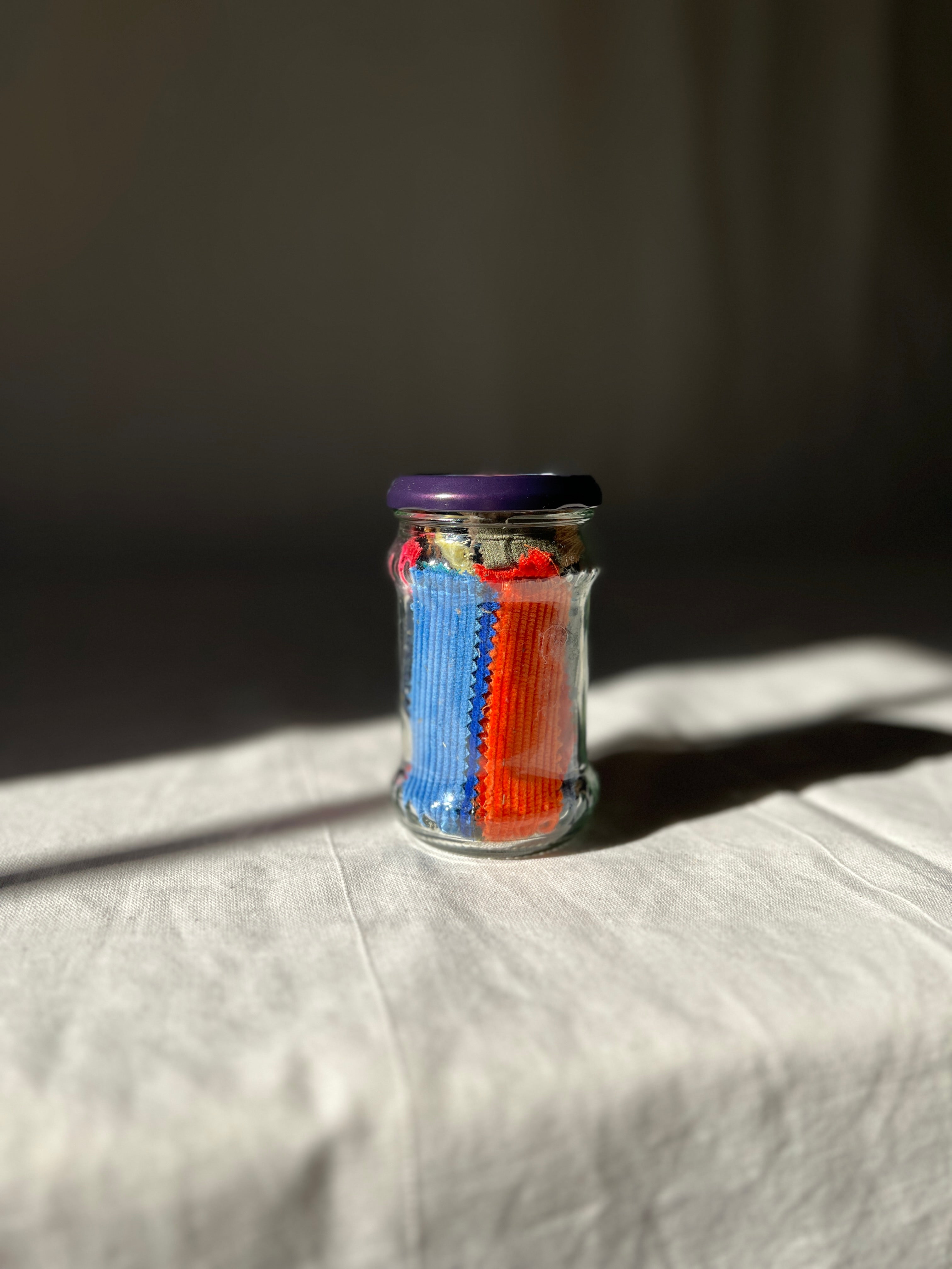 72 Piece Play Patch Jar - 100% Cotton Corduroy Fabric Pieces