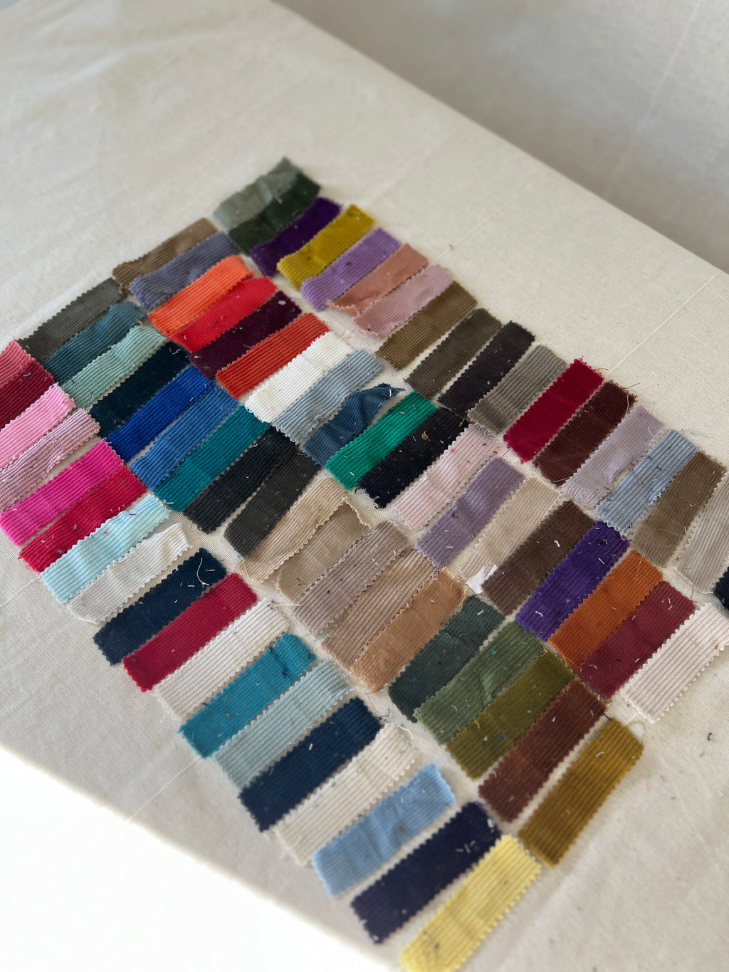 72 Piece Play Patch Jar - 100% Cotton Corduroy Fabric Pieces