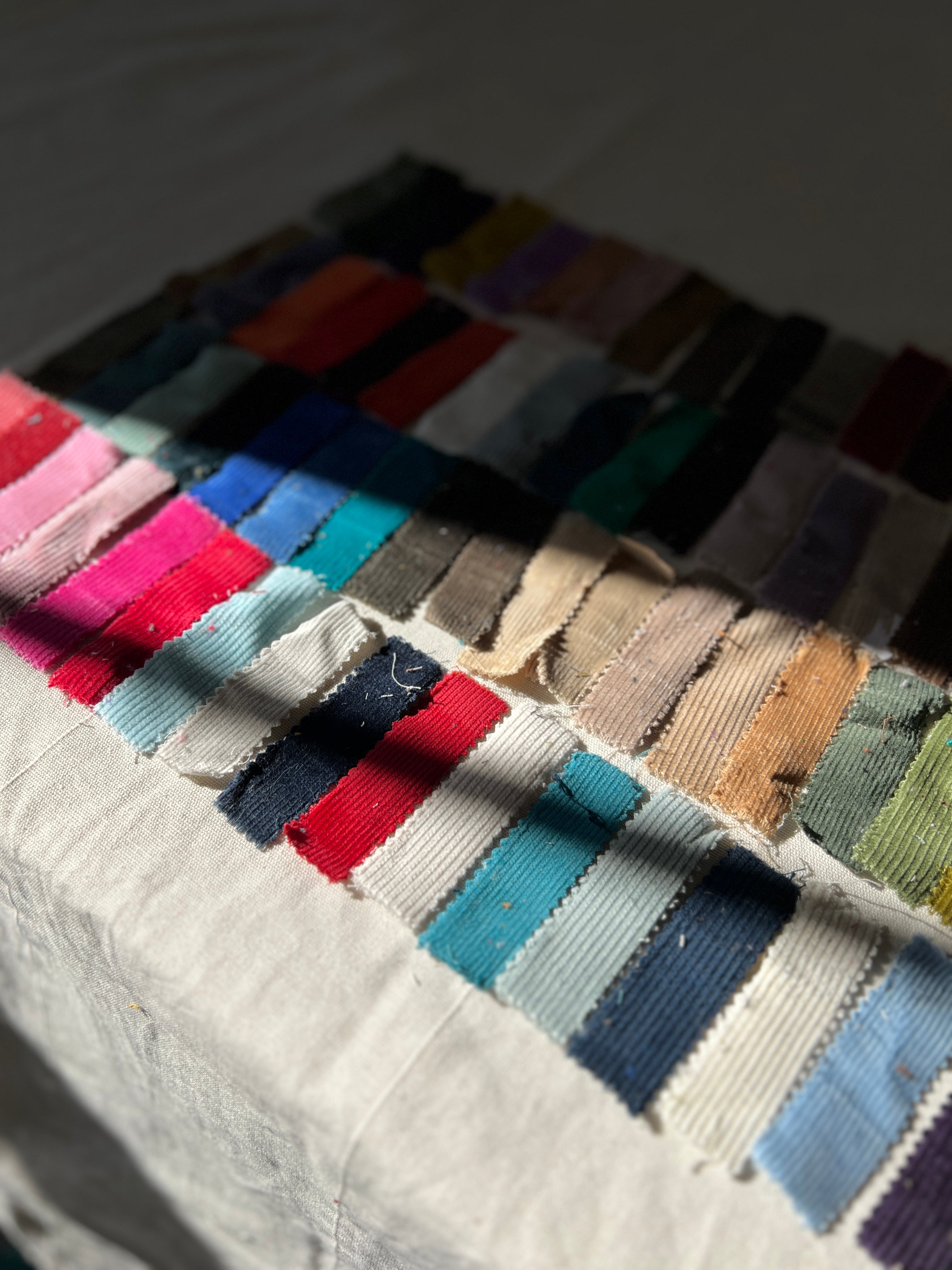 72 Piece Play Patch Jar - 100% Cotton Corduroy Fabric Pieces