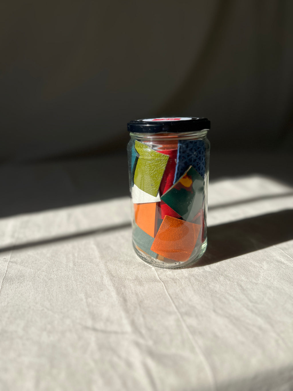 60 Piece Play Patch Jar - Leather & Faux Leather Pieces