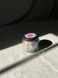35 Piece Play Patch Jar - Check Plaid - Cotton & Linen Fabric Patchwork Pieces