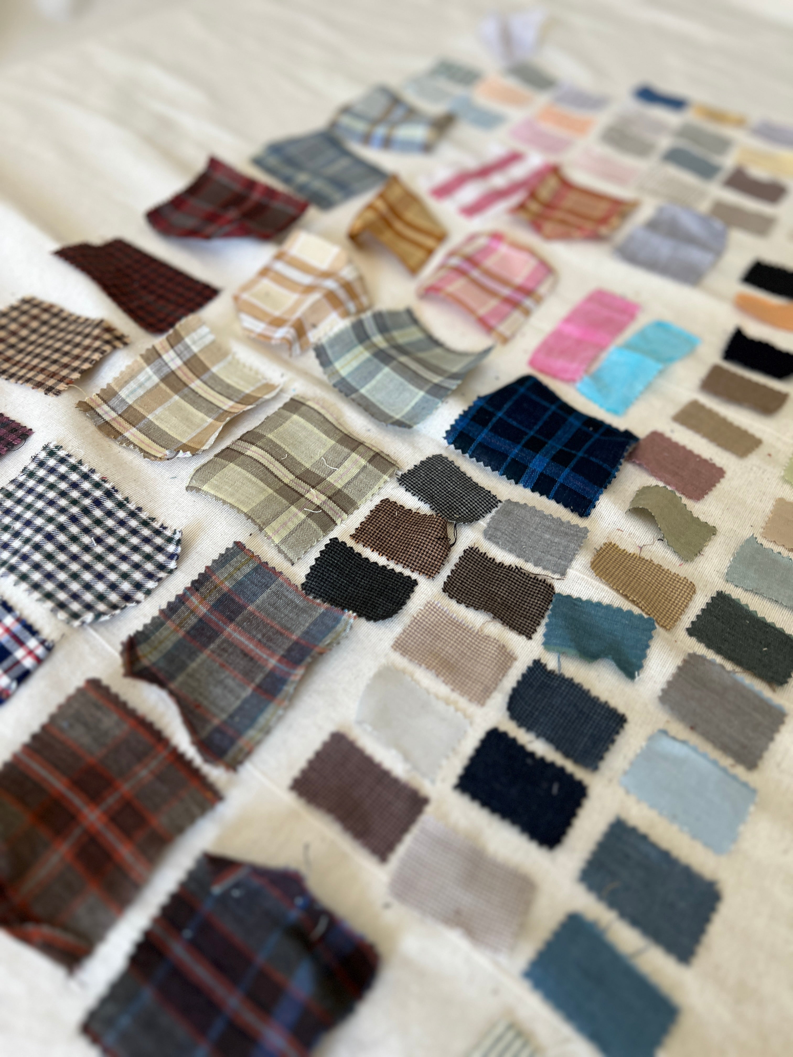 90 Piece Play Patch Jar - Linen Fabric Patchwork Pieces