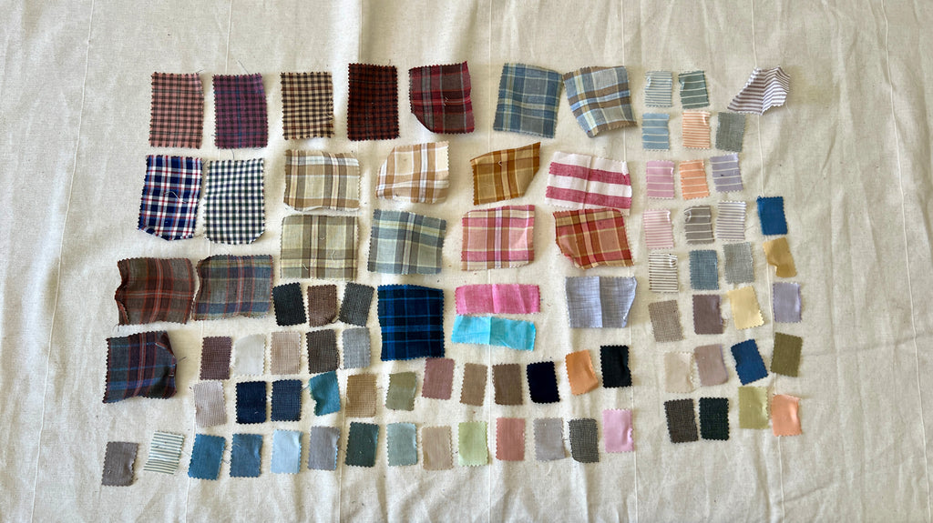 90 Piece Play Patch Jar - Linen Fabric Patchwork Pieces