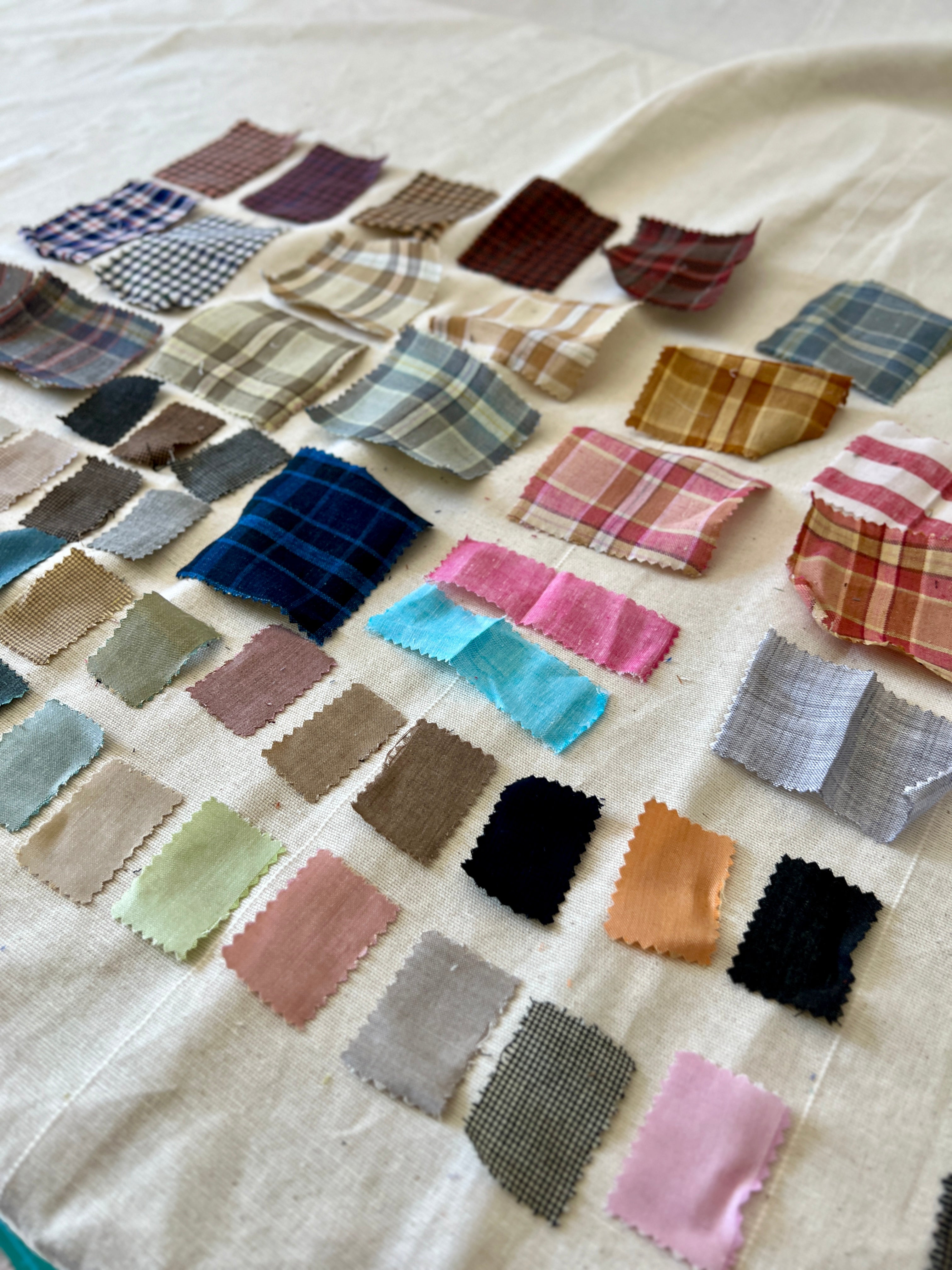 90 Piece Play Patch Jar - Linen Fabric Patchwork Pieces