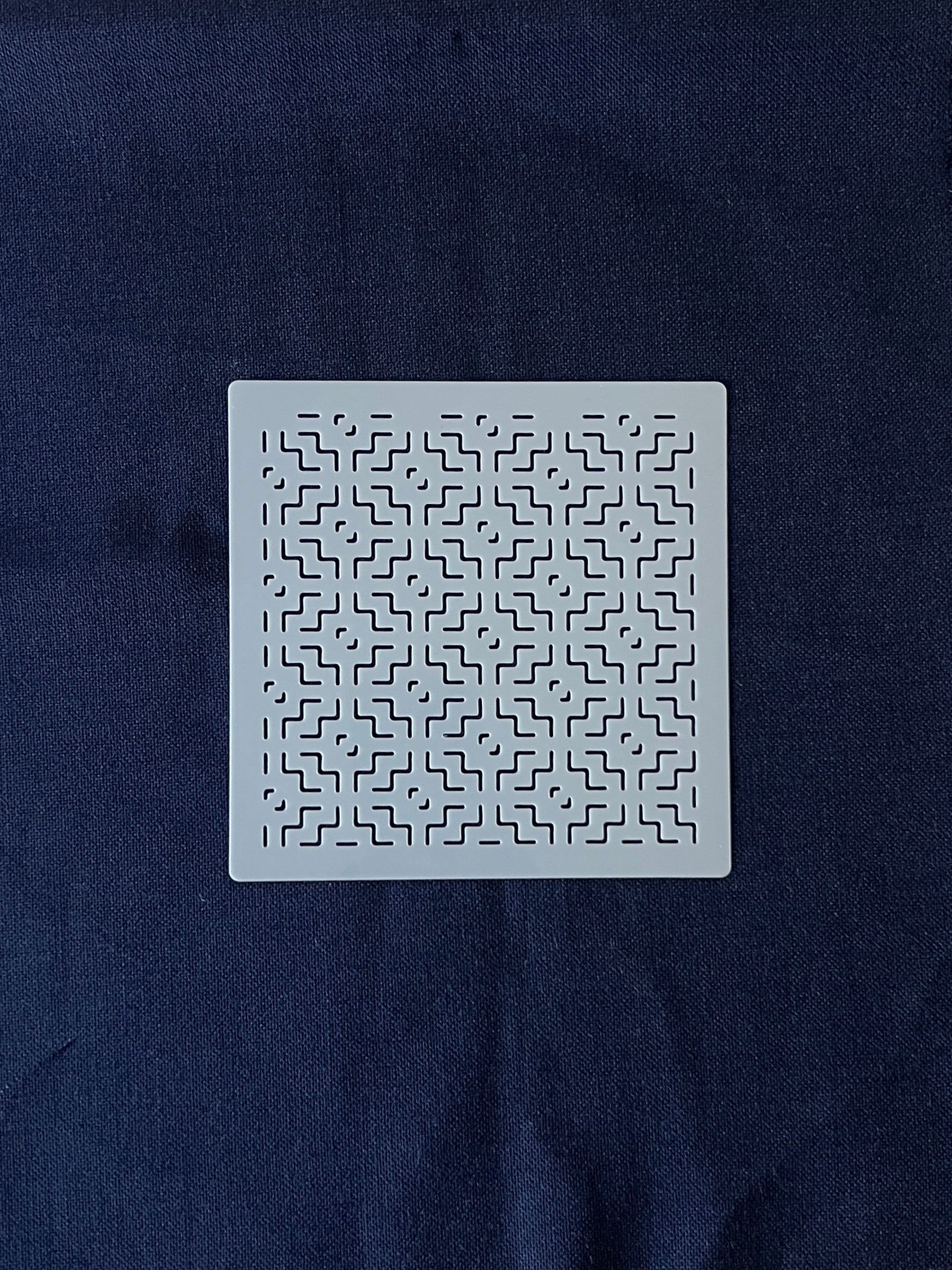 Sashiko Stitching Stencil - Persimmon Flowers (Kakinohana)