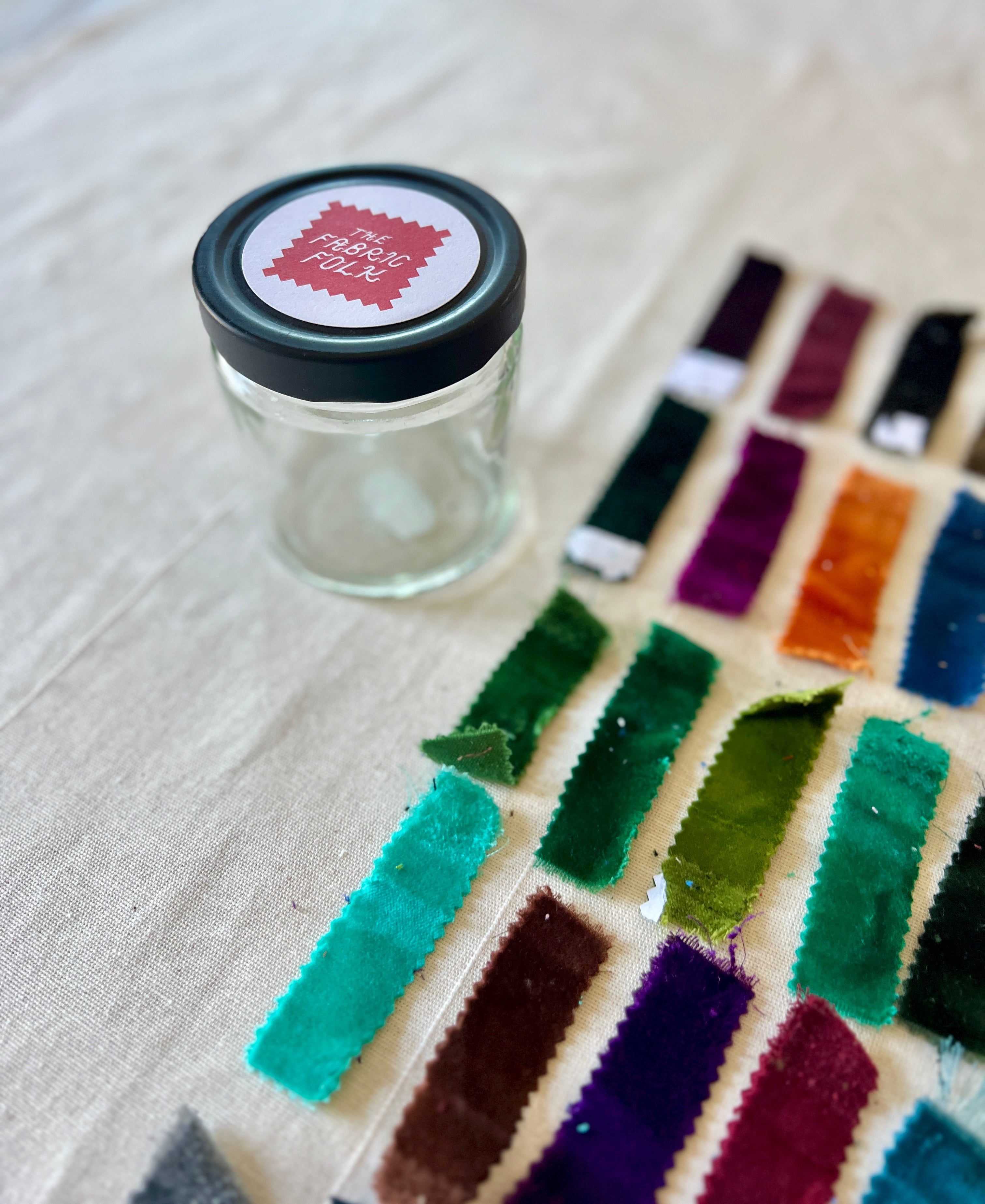 76 Piece Play Patch Jar - Velvet Fabric Pieces