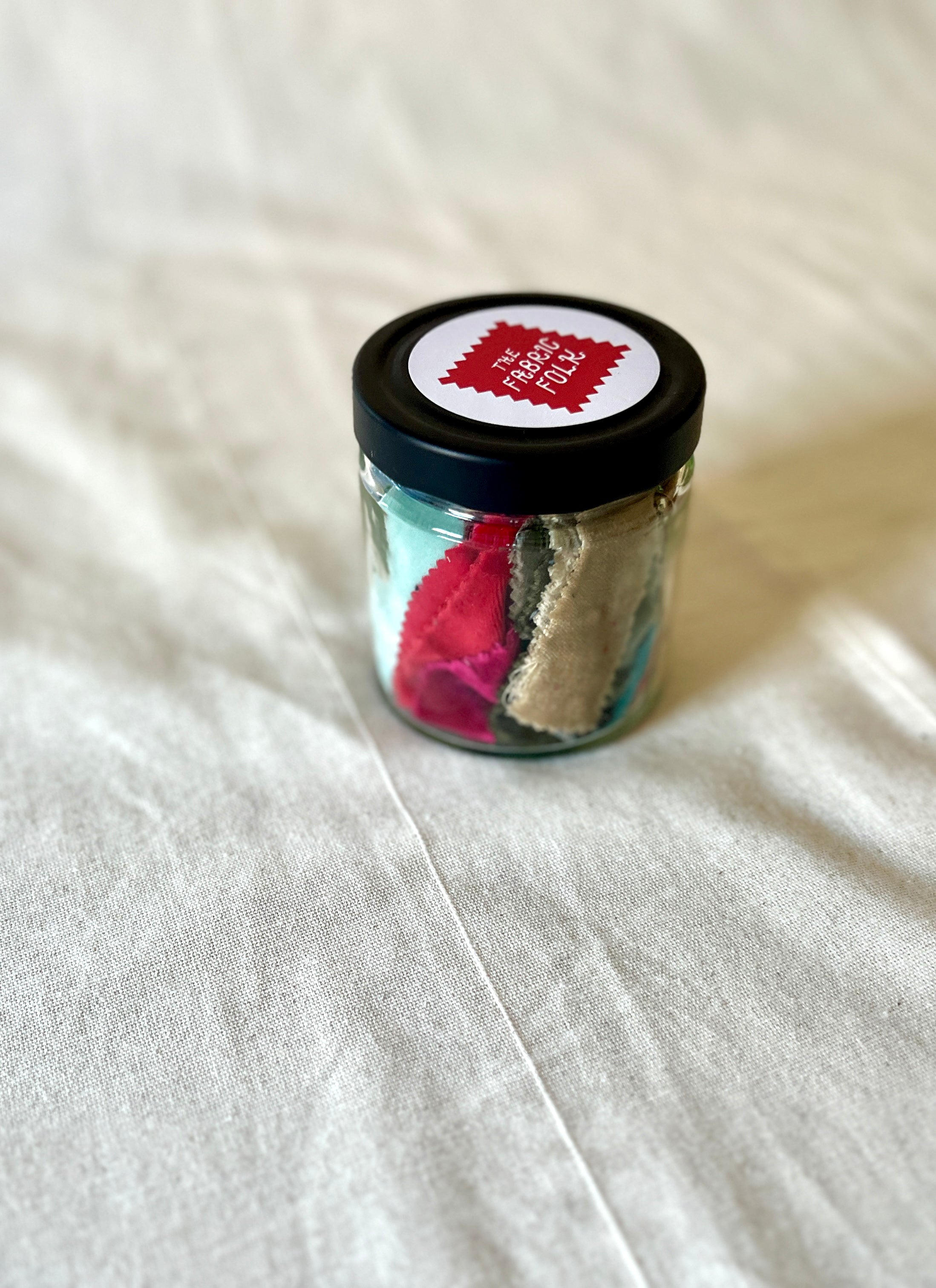 76 Piece Play Patch Jar - Velvet Fabric Pieces