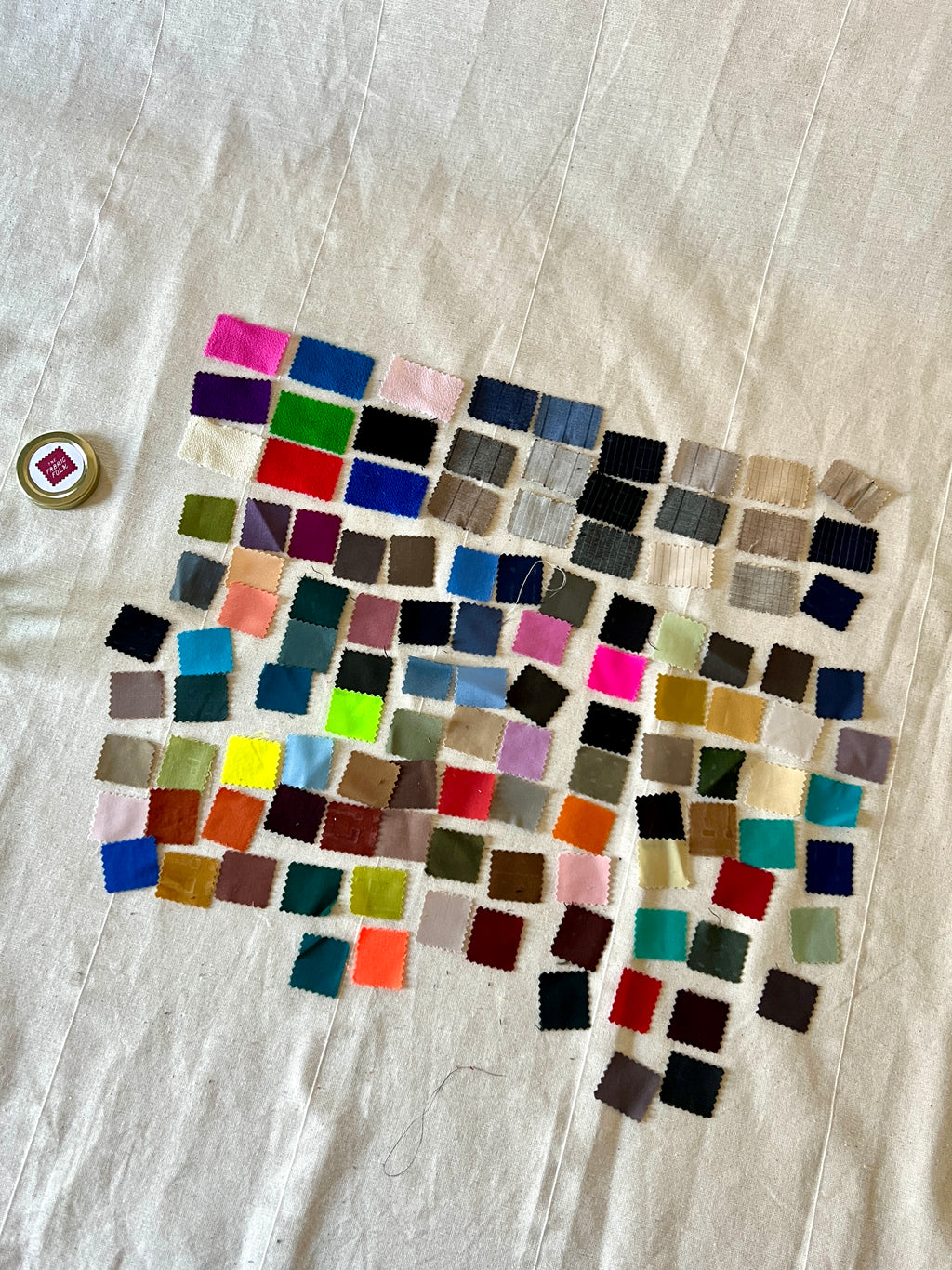 150 Tiny Pieces Play Patch Jar - 100% Wool Fabric Patchwork Pieces
