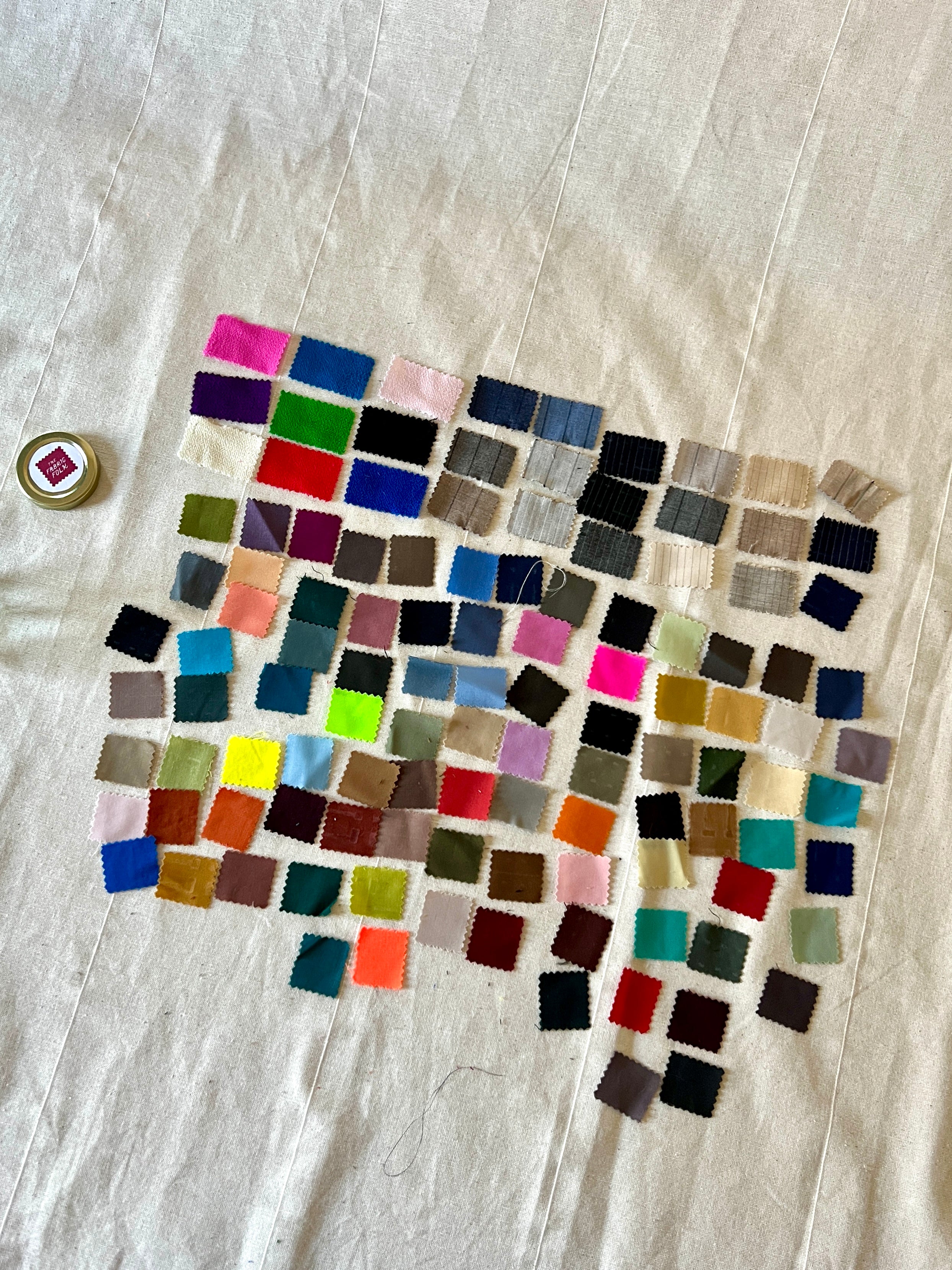 150 Tiny Pieces Play Patch Jar - 100% Wool Fabric Patchwork Pieces