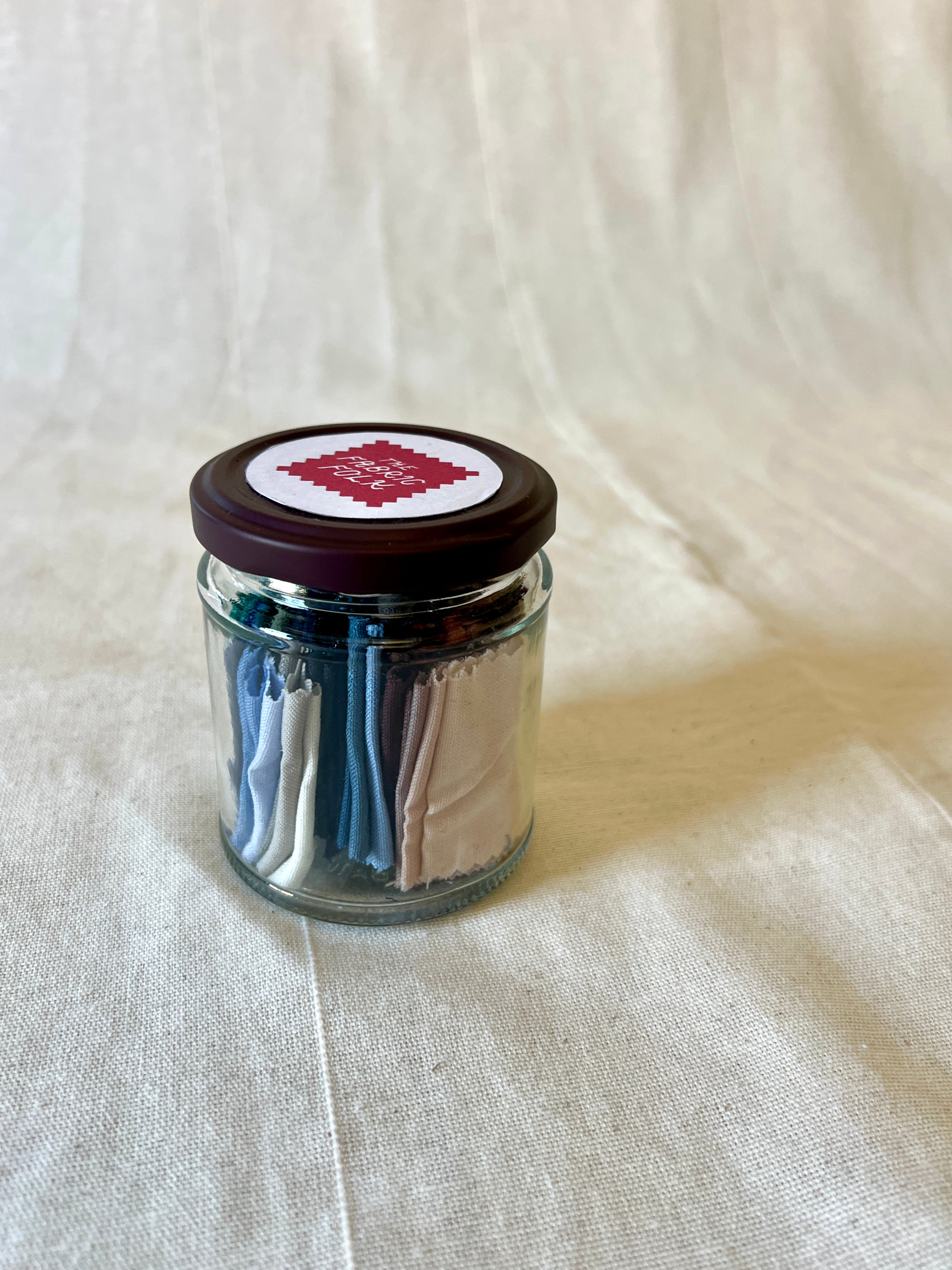 60 Pieces Play Patch Jar - 100% Wool Fabric Patchwork Pieces