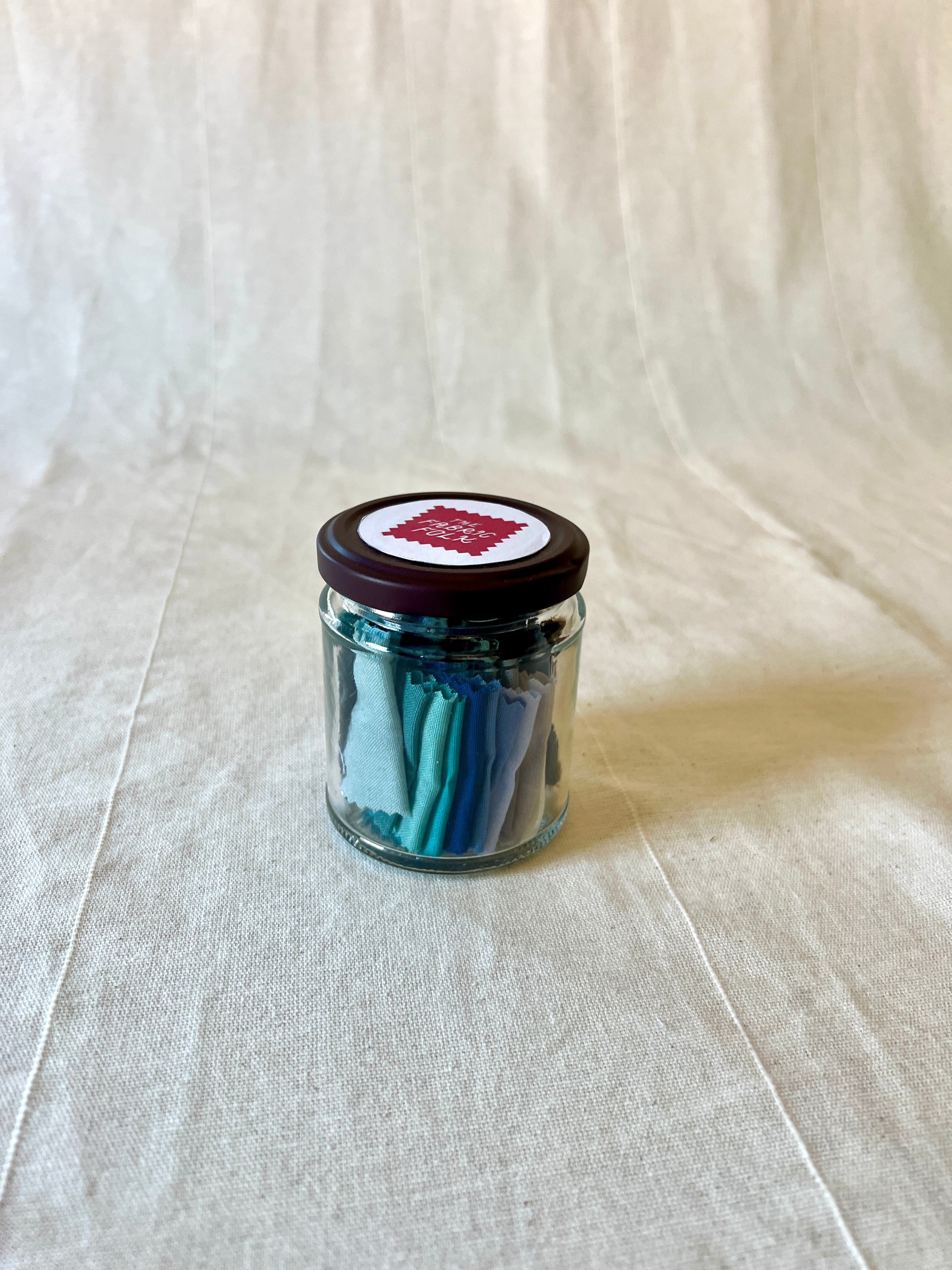 60 Pieces Play Patch Jar - 100% Wool Fabric Patchwork Pieces