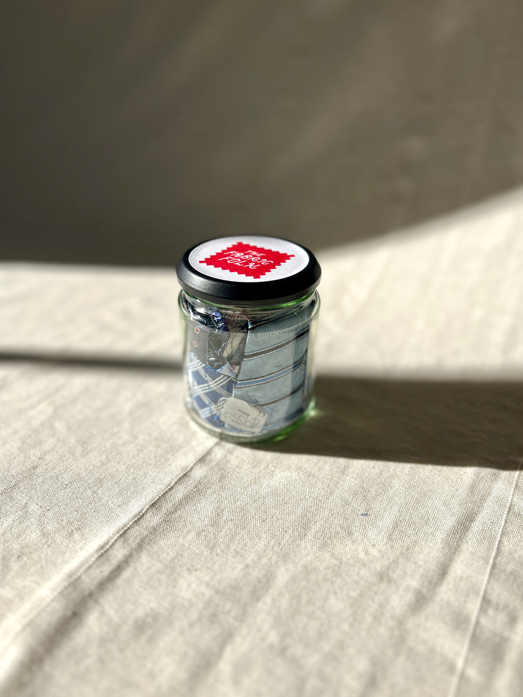 45 Piece Play Patch Jar - Silk Woven - Neck Tie Patchwork Pieces