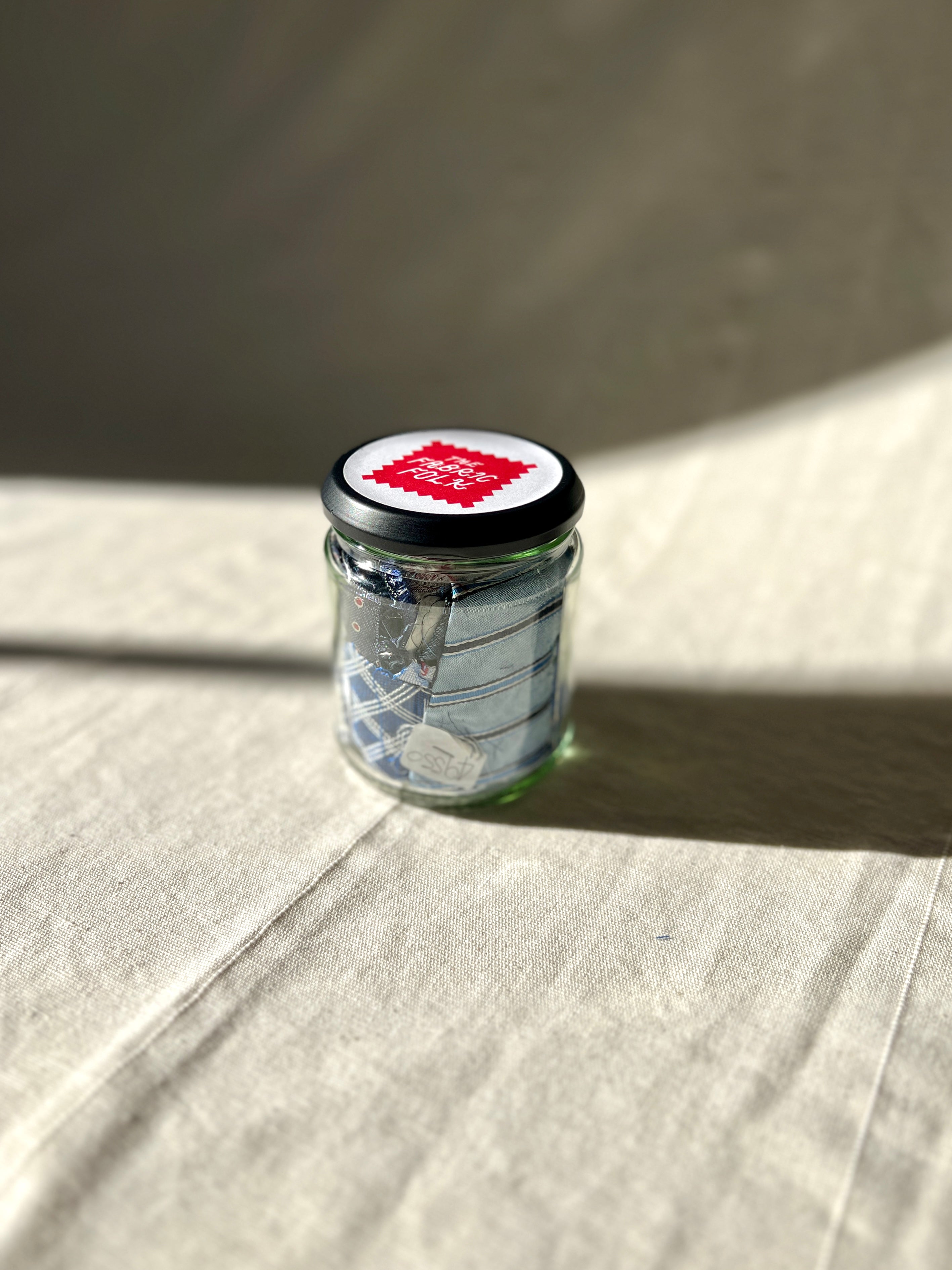 45 Piece Play Patch Jar - Silk Woven - Neck Tie Patchwork Pieces