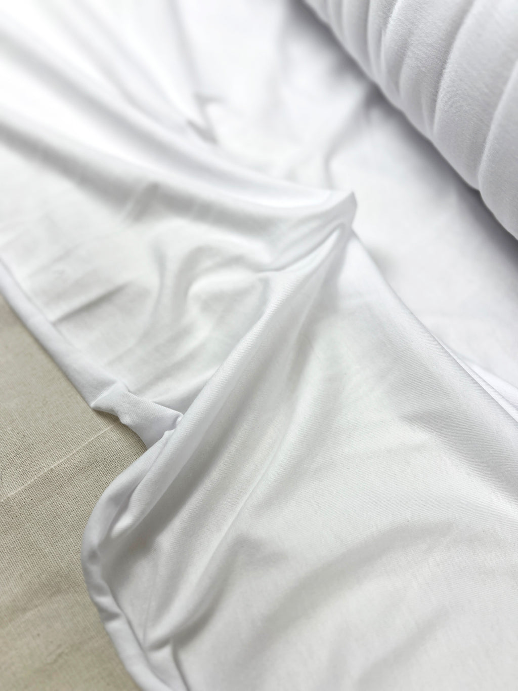 White Organic Cotton Jersey Fabric – GOTS Certified
