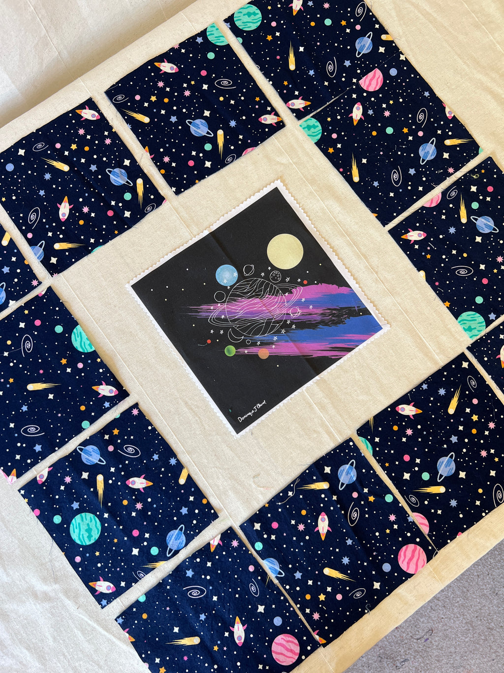 Space Admirer Bundle — Cotton & Polycotton Quilting & Craft Kit — Rockets, Planets & Stars