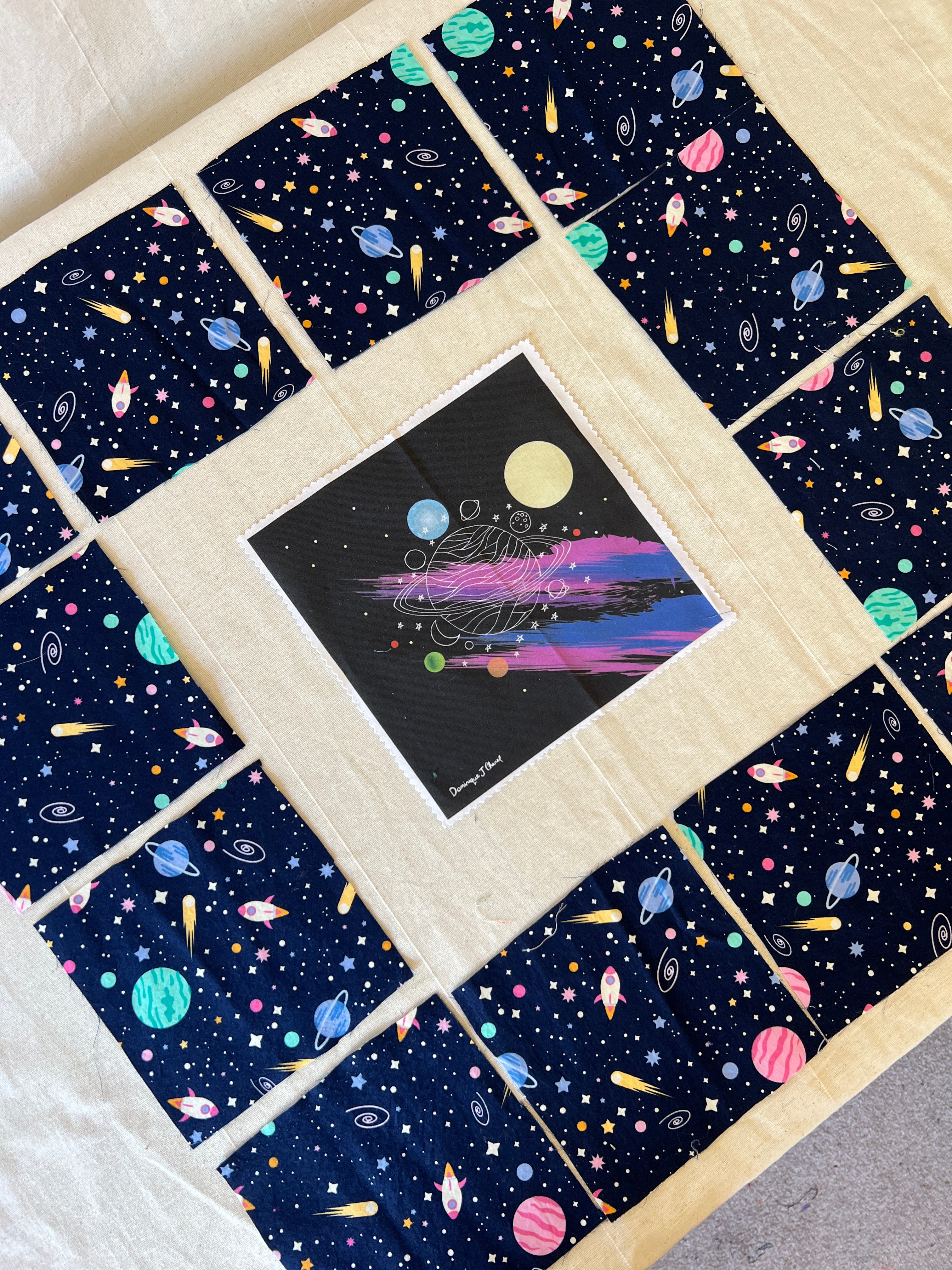 Space Admirer Bundle — Cotton & Polycotton Quilting & Craft Kit — Rockets, Planets & Stars