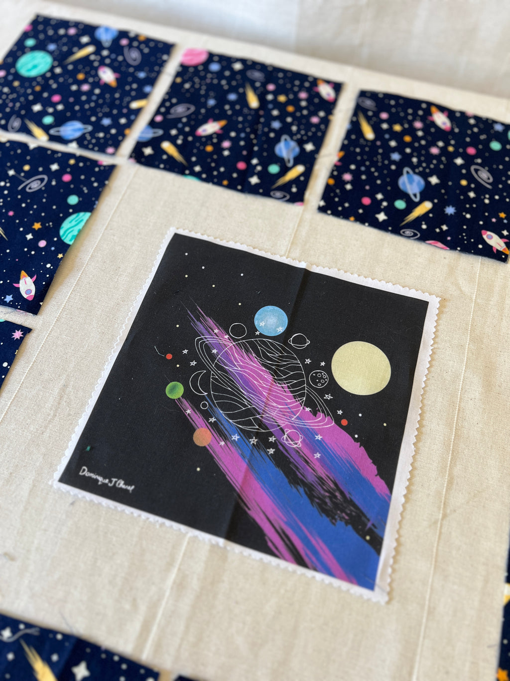 Space Admirer Bundle — Cotton & Polycotton Quilting & Craft Kit — Rockets, Planets & Stars