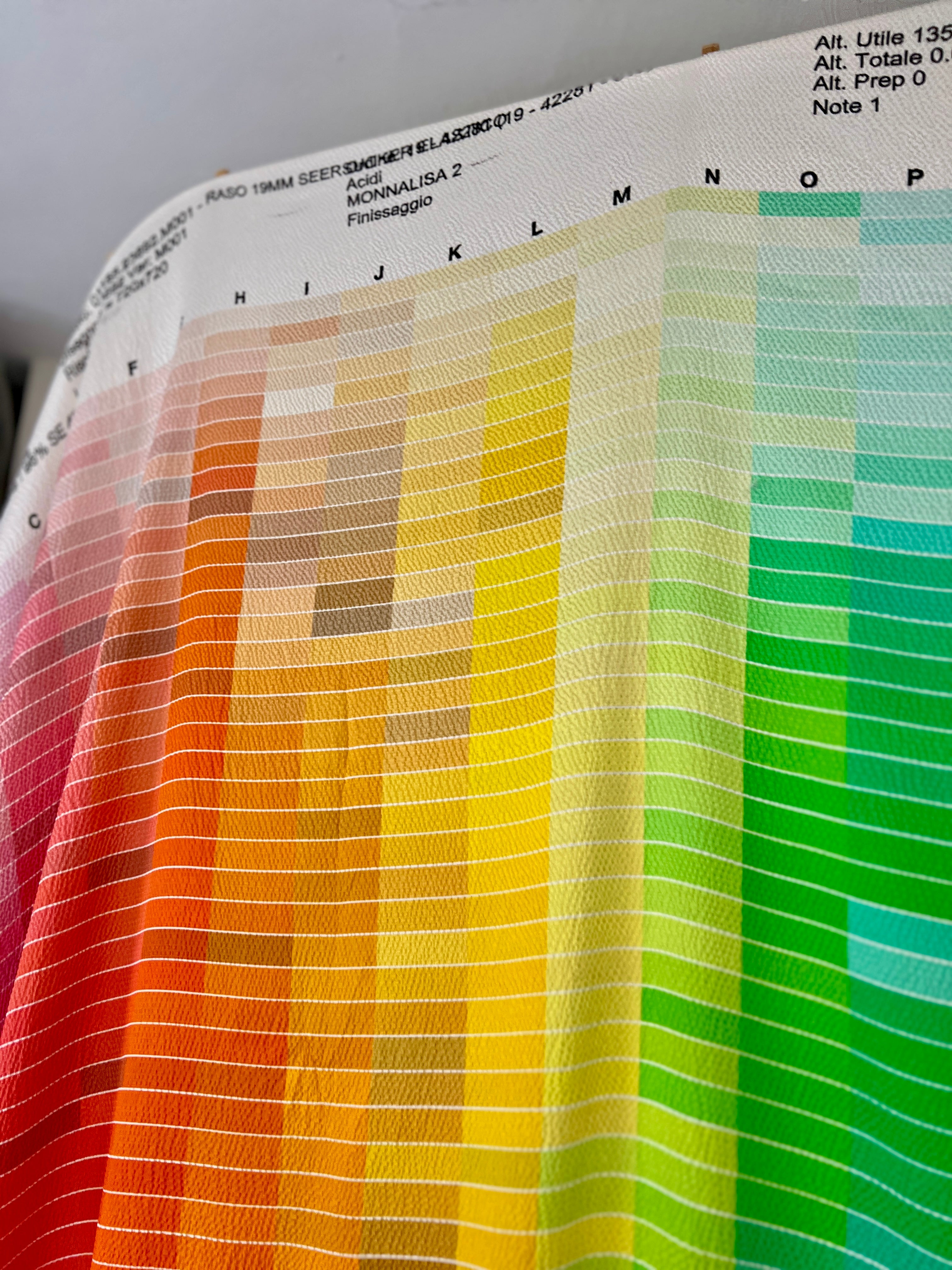 96% Silk Designer Fabric — Rainbow Colour Palette Print — Italian Luxury Mill Fabric