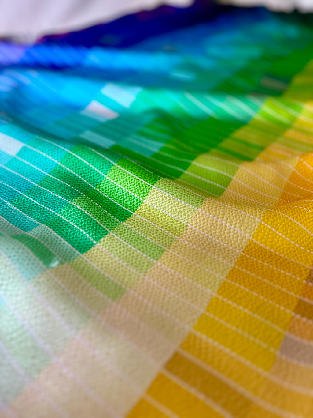 96% Silk Designer Fabric — Rainbow Colour Palette Print — Italian Luxury Mill Fabric