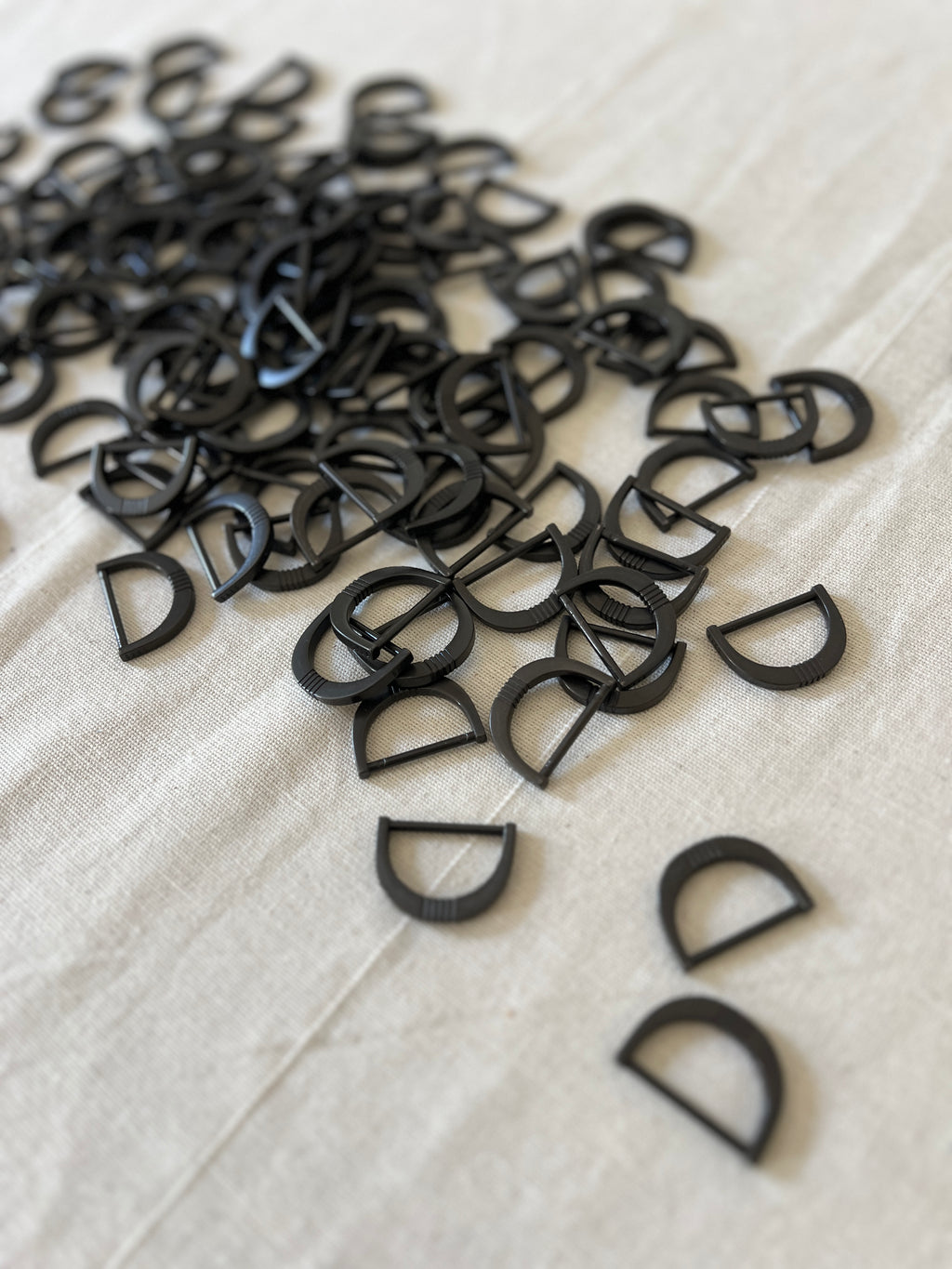 D-Rings — Matte Black Coated Metal — Surplus Garment Hardware