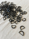 D-Rings — Matte Black Coated Metal — Surplus Garment Hardware