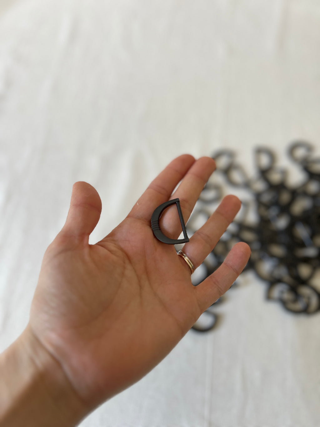 D-Rings — Matte Black Coated Metal — Surplus Garment Hardware