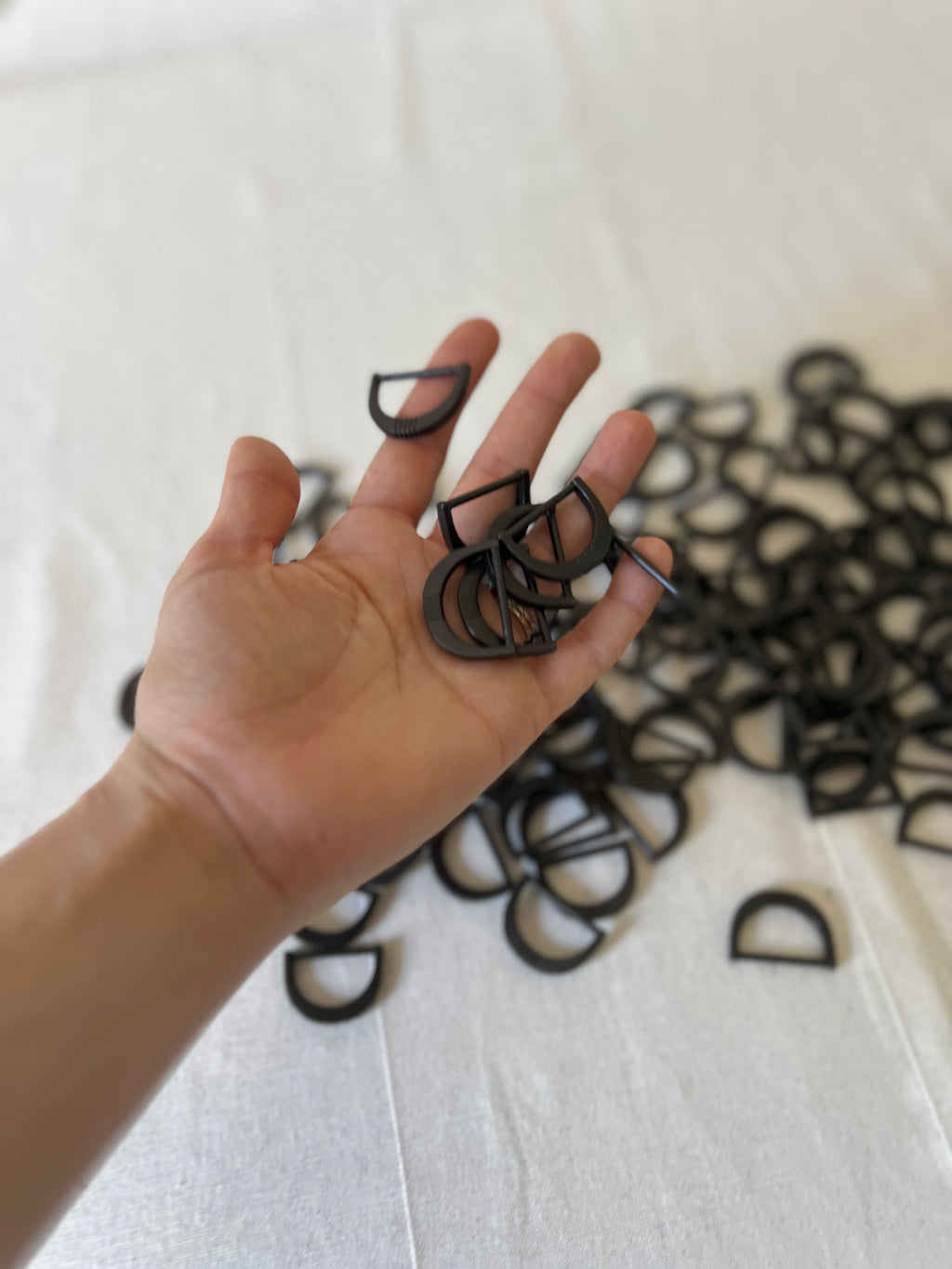 D-Rings — Matte Black Coated Metal — Surplus Garment Hardware