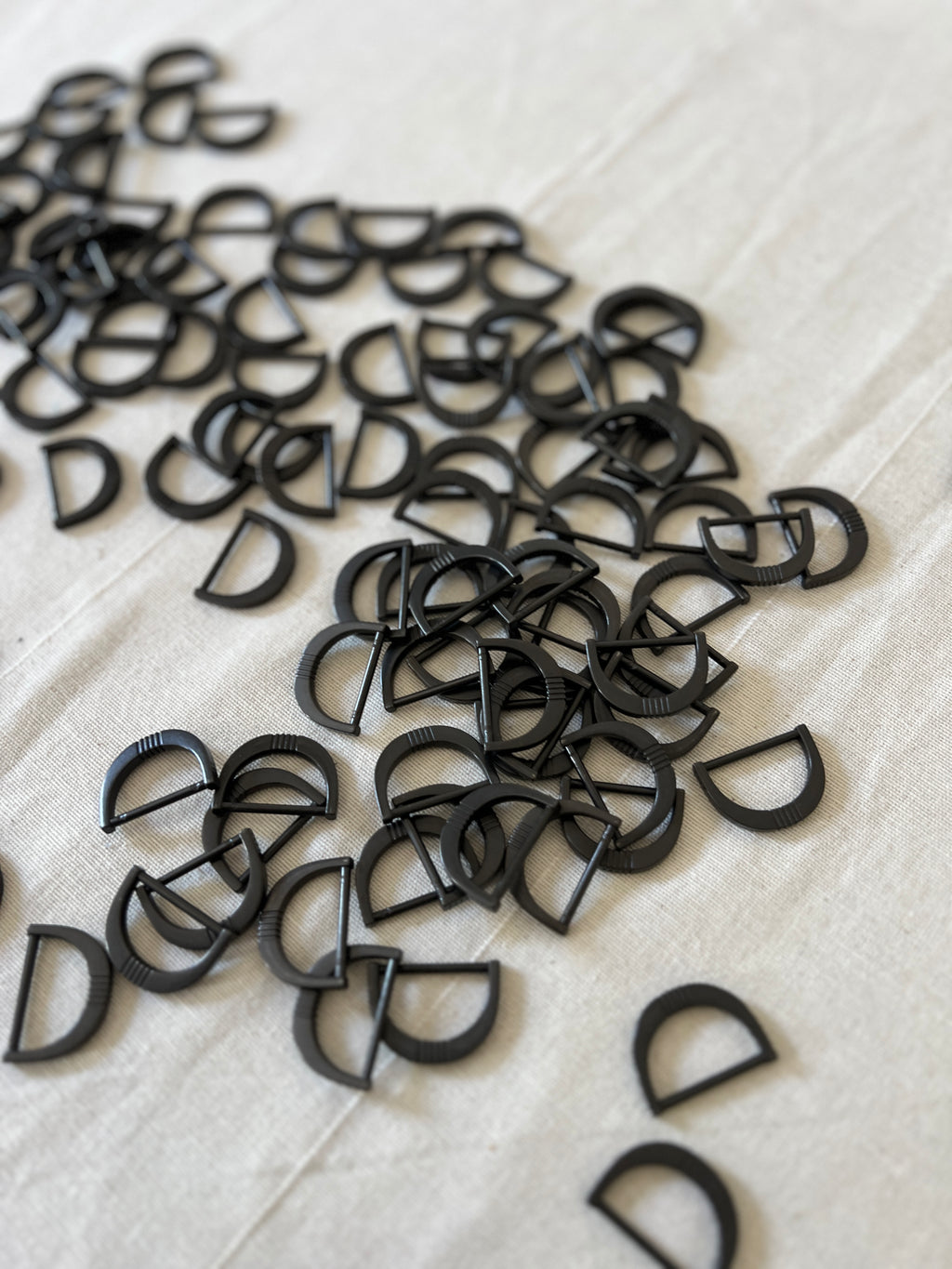 D-Rings — Matte Black Coated Metal — Surplus Garment Hardware