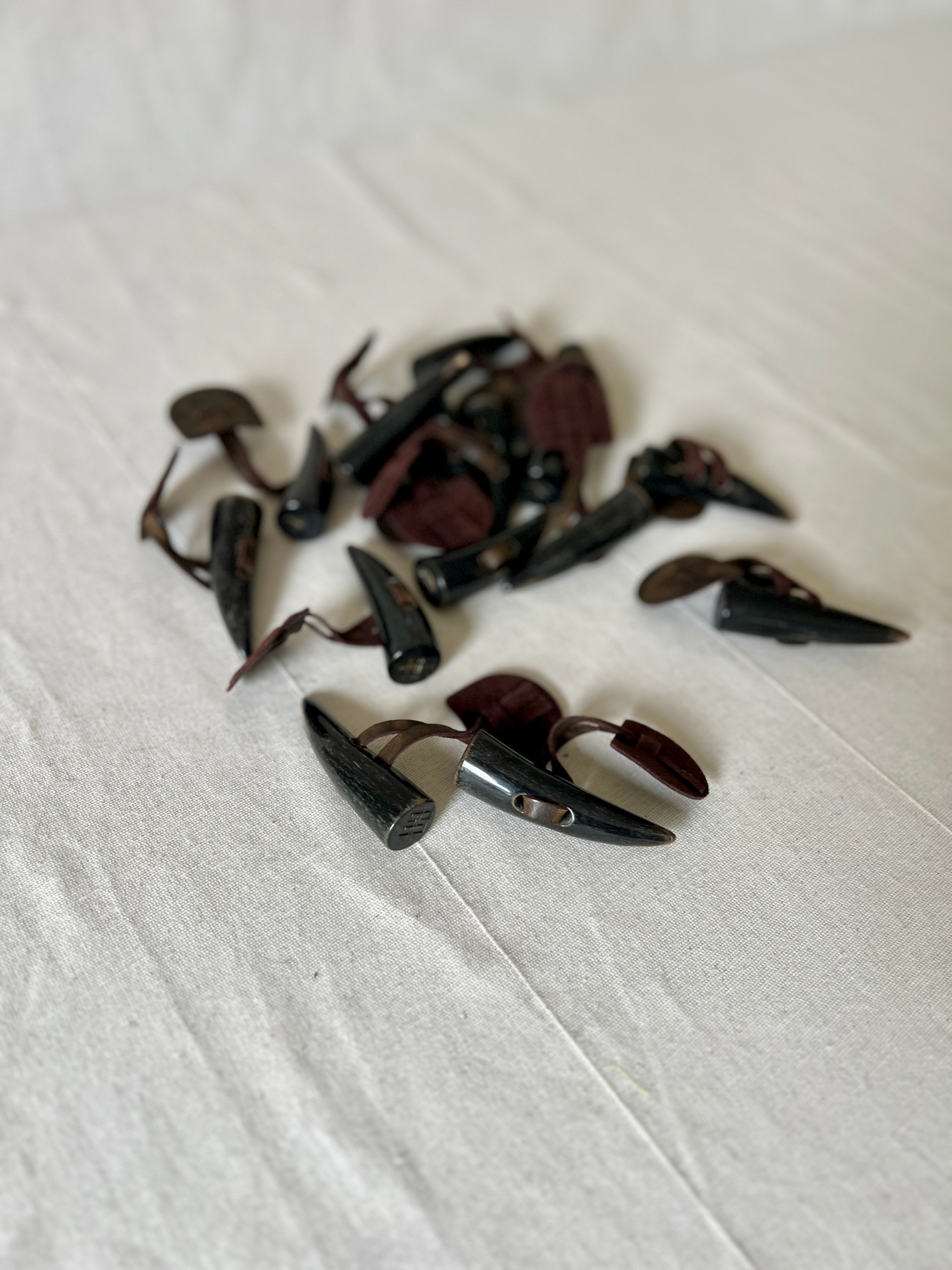 Genuine Horn & Leather Toggle Buttons — Heritage Brand Surplus — Duffle Coat Fastenings