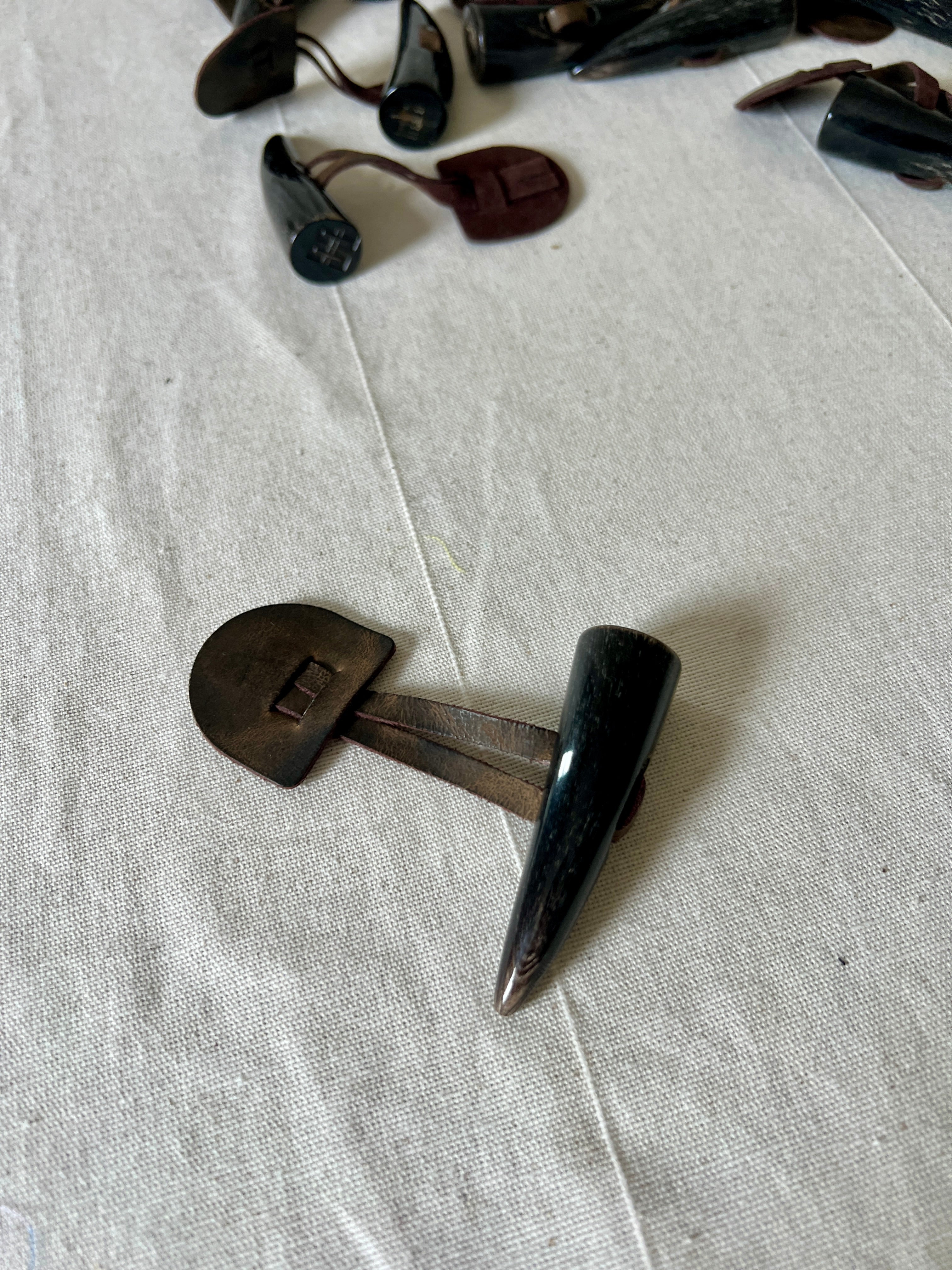 Genuine Horn & Leather Toggle Buttons — Heritage Brand Surplus — Duffle Coat Fastenings