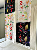 96% Silk Designer Fabric — Rosehip Botanical Print — Light & Dark — Matched Pair — Two Cuts