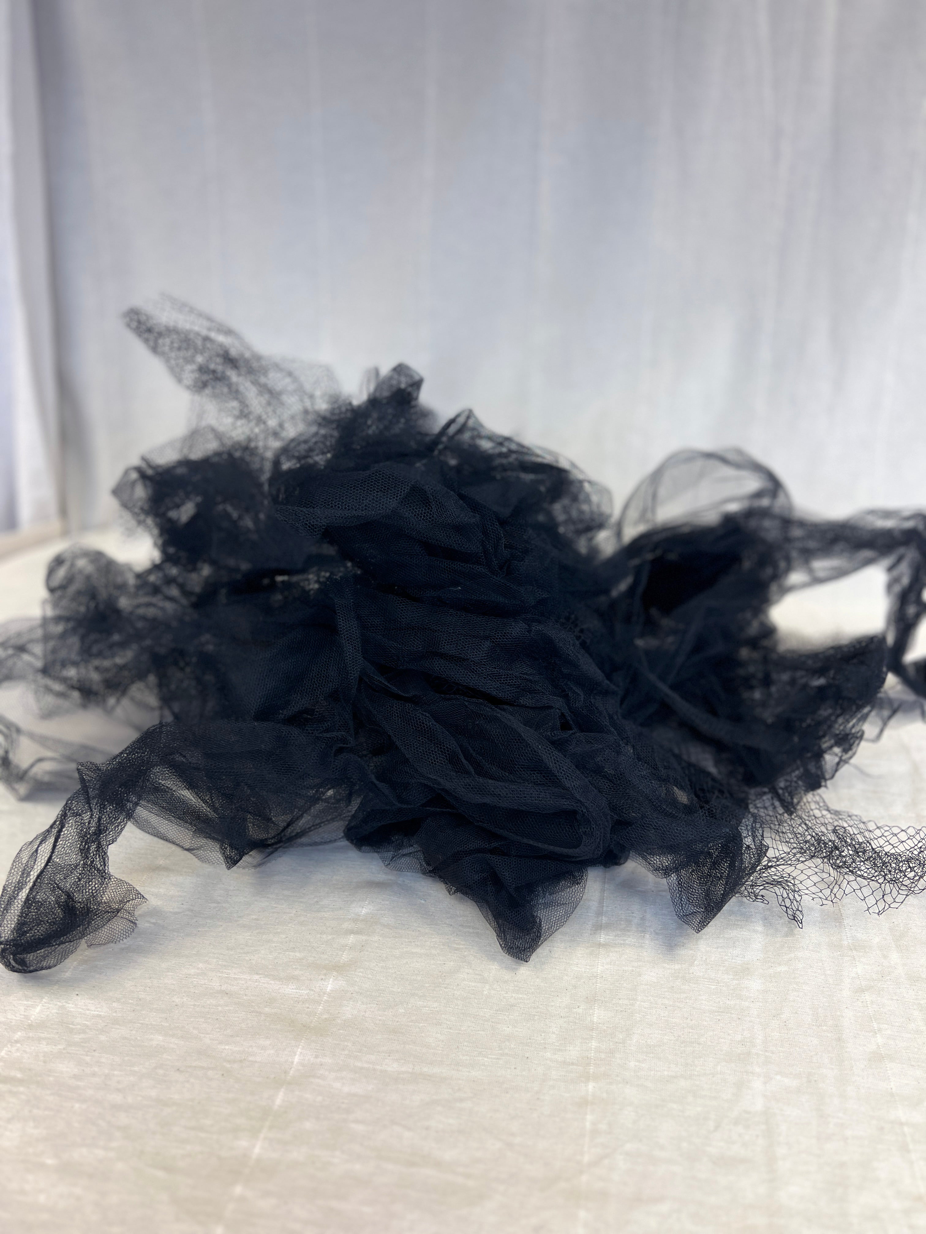 Netting Bundle - Black Net Pieces - Hat Making
