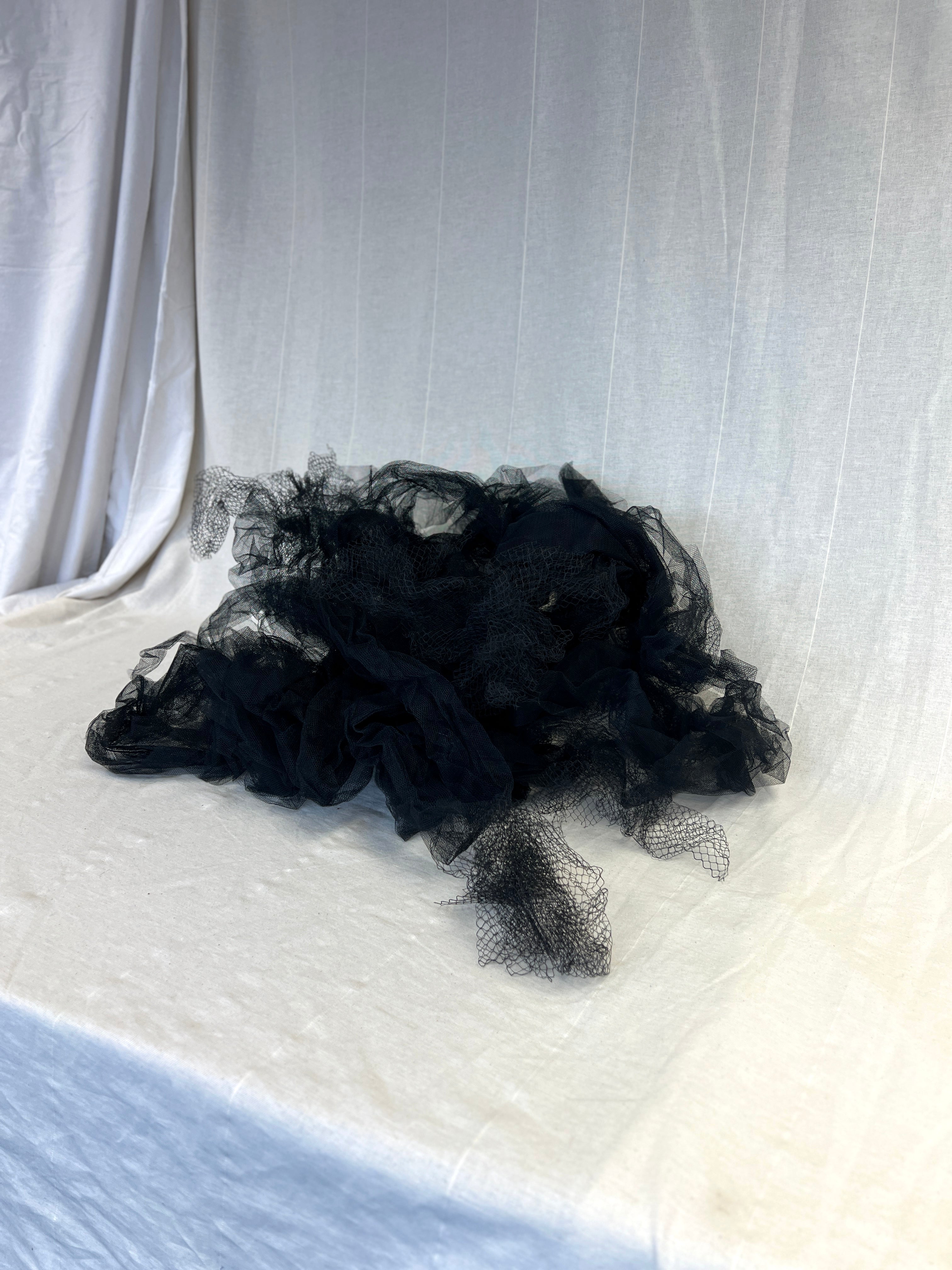 Netting Bundle - Black Net Pieces - Hat Making