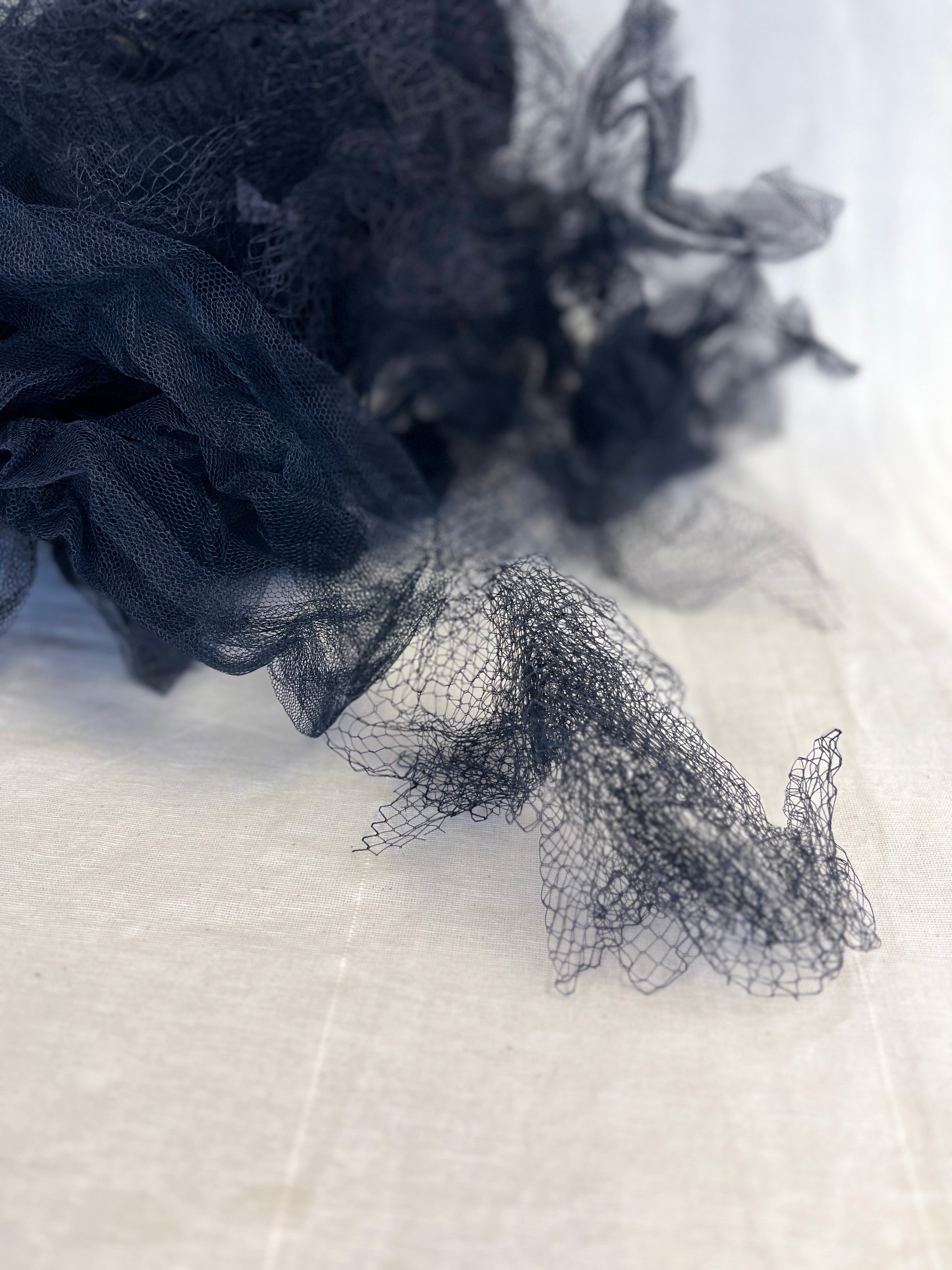 Netting Bundle - Black Net Pieces - Hat Making
