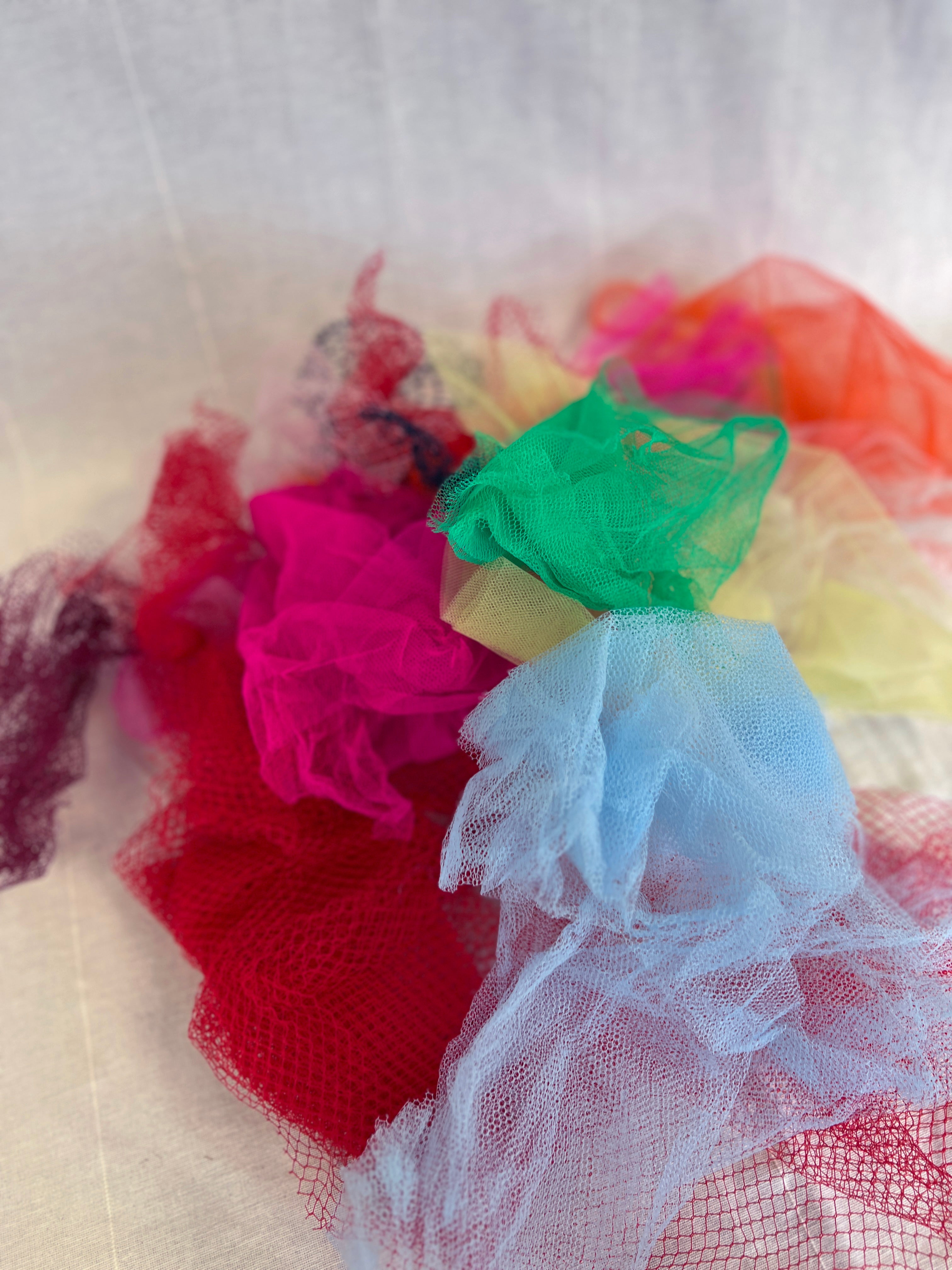 Netting Bundle - Multicolour Net Pieces - Hat Making