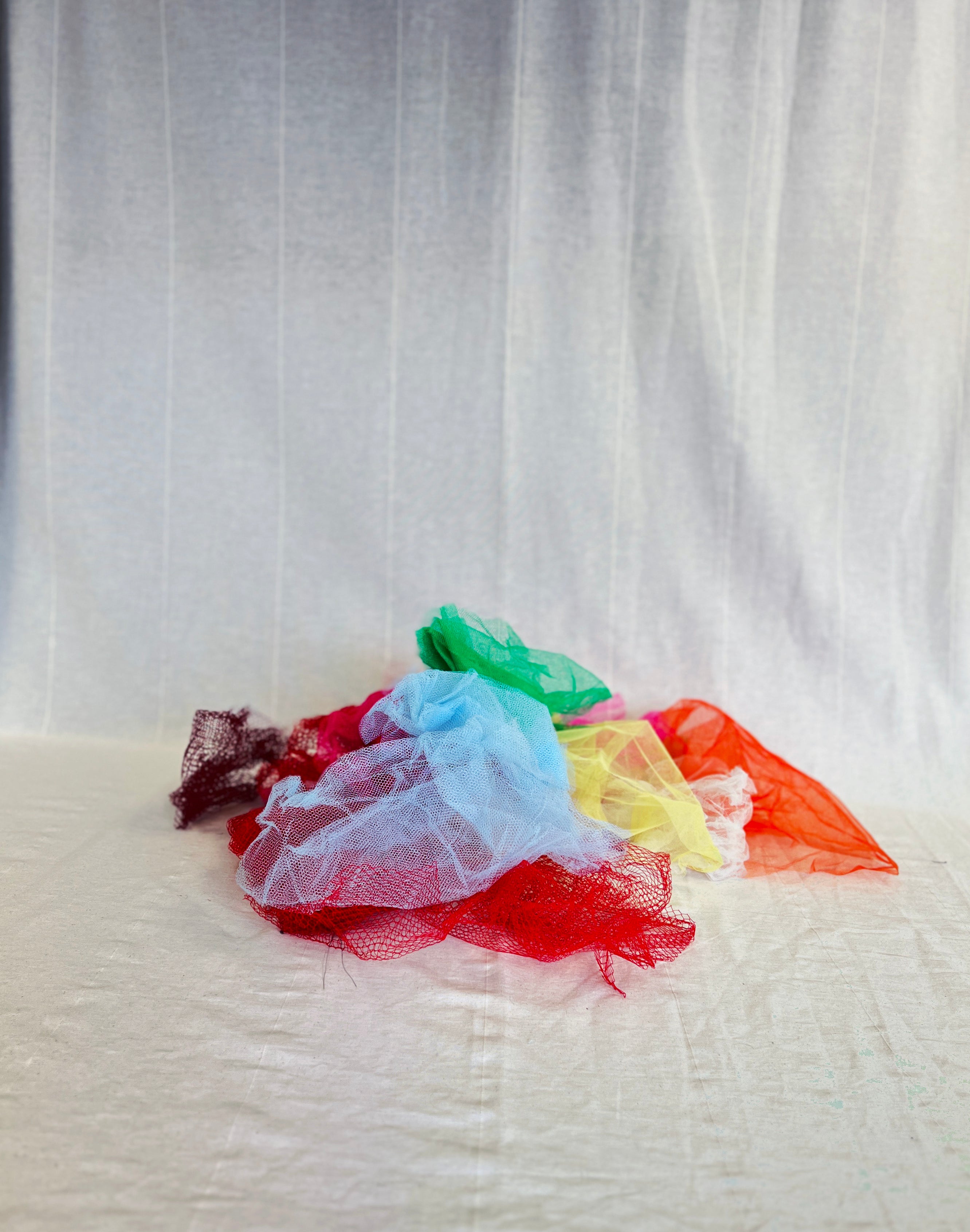 Netting Bundle - Multicolour Net Pieces - Hat Making