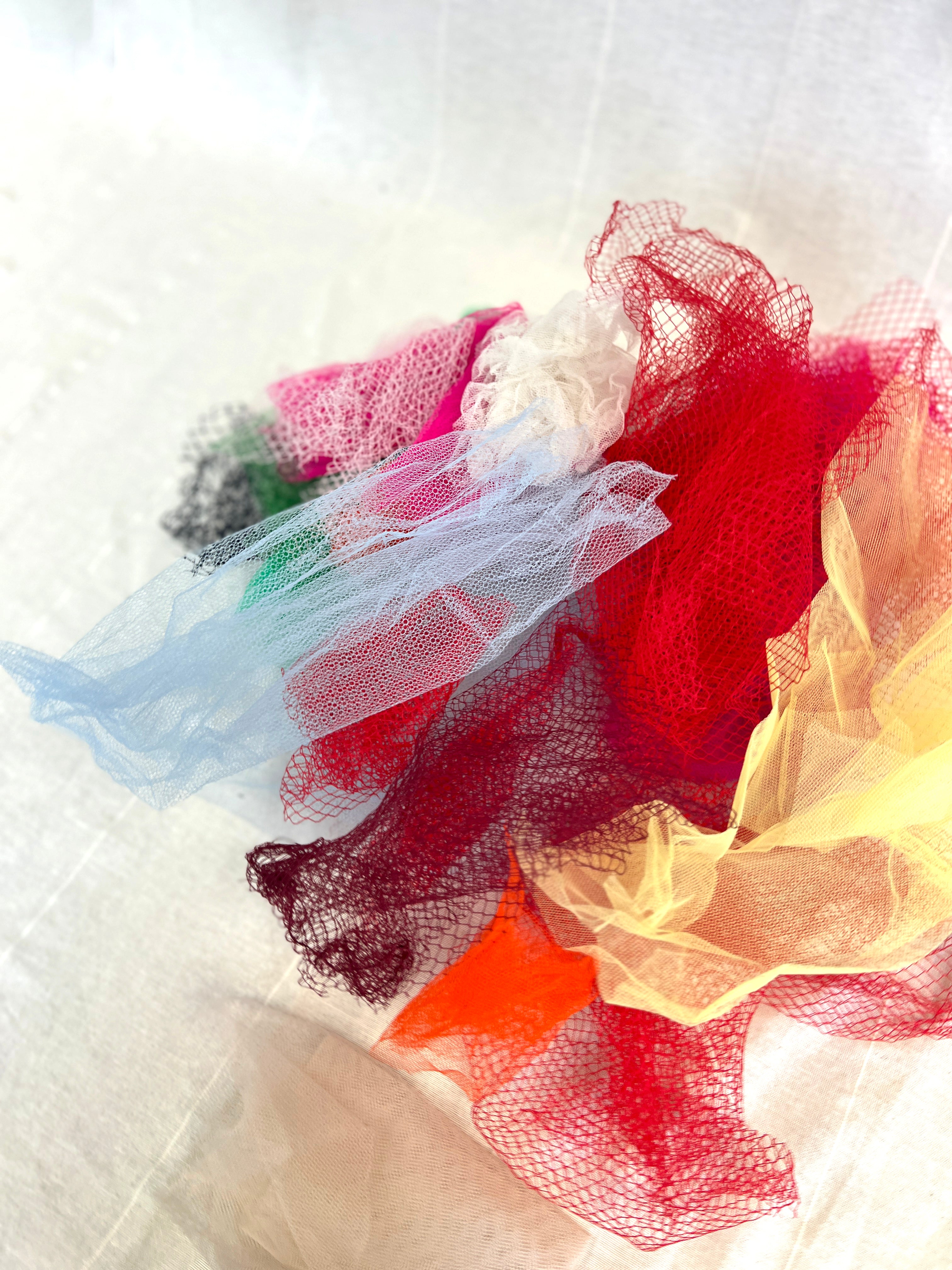 Netting Bundle - Multicolour Net Pieces - Hat Making