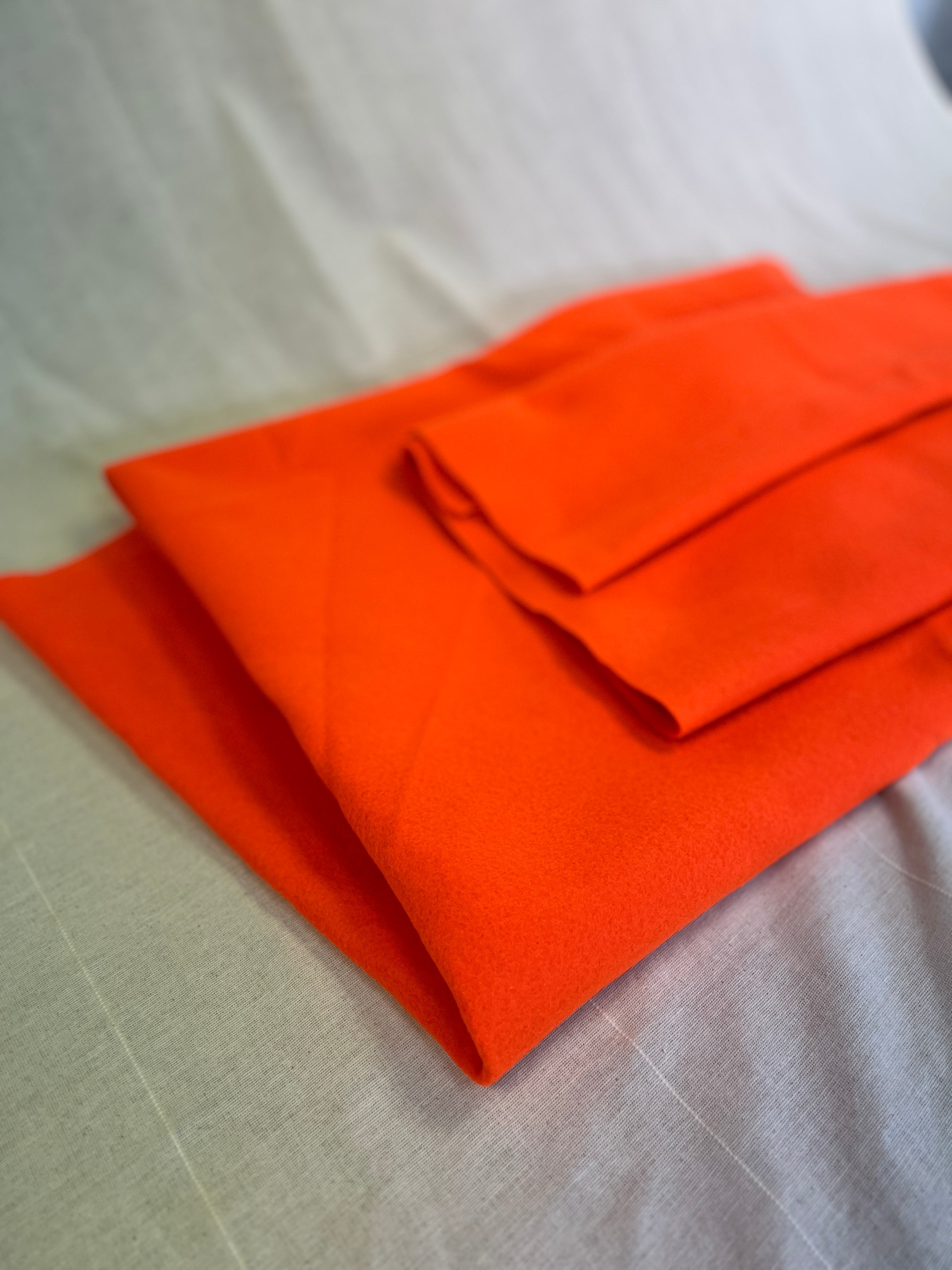 Neon Orange Felt Bundle - 130x112 cm, 165x48 cm