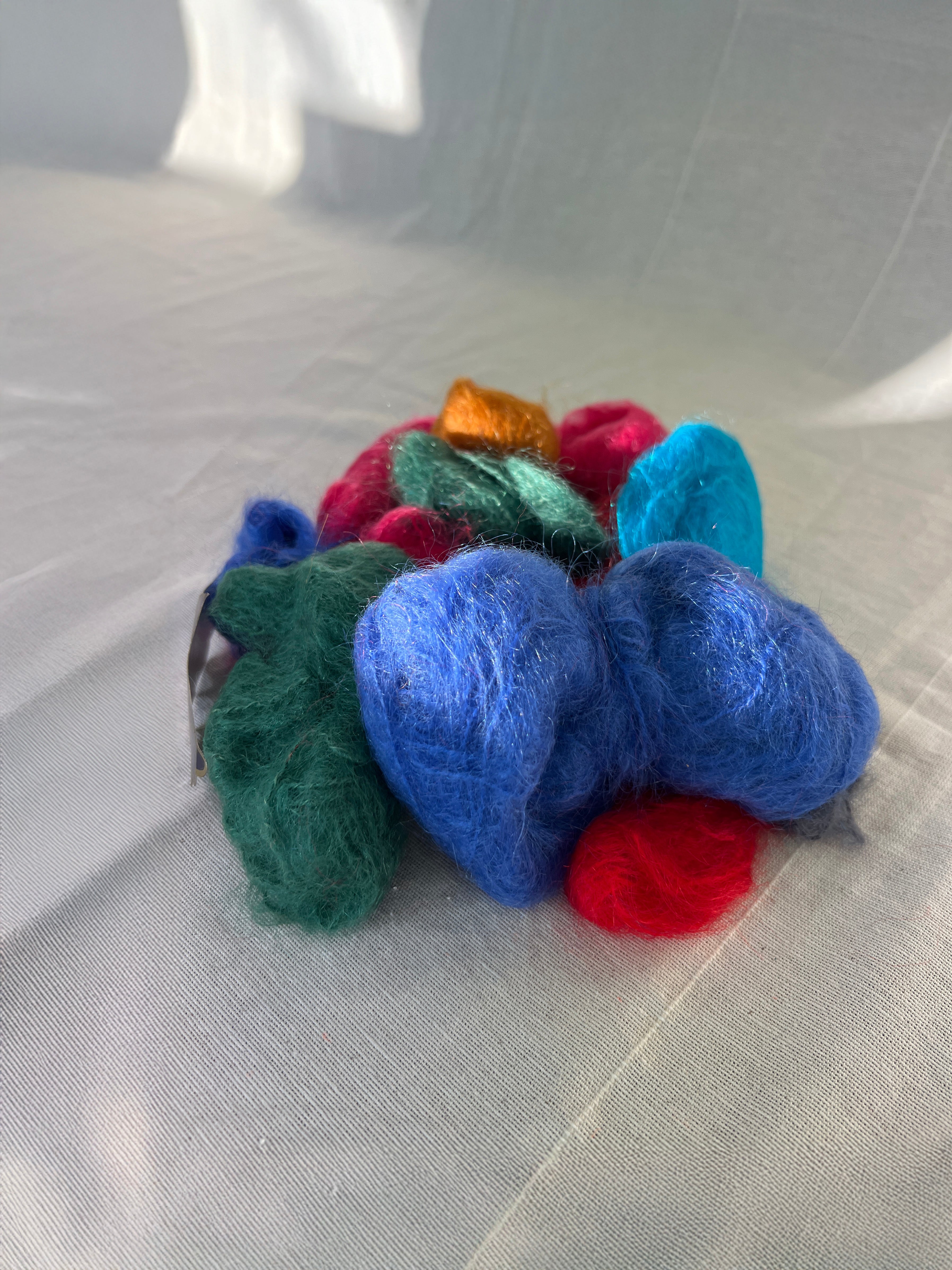 Mohair Yarn Bundle For Creative Knitting, Crochet and Visible Mending